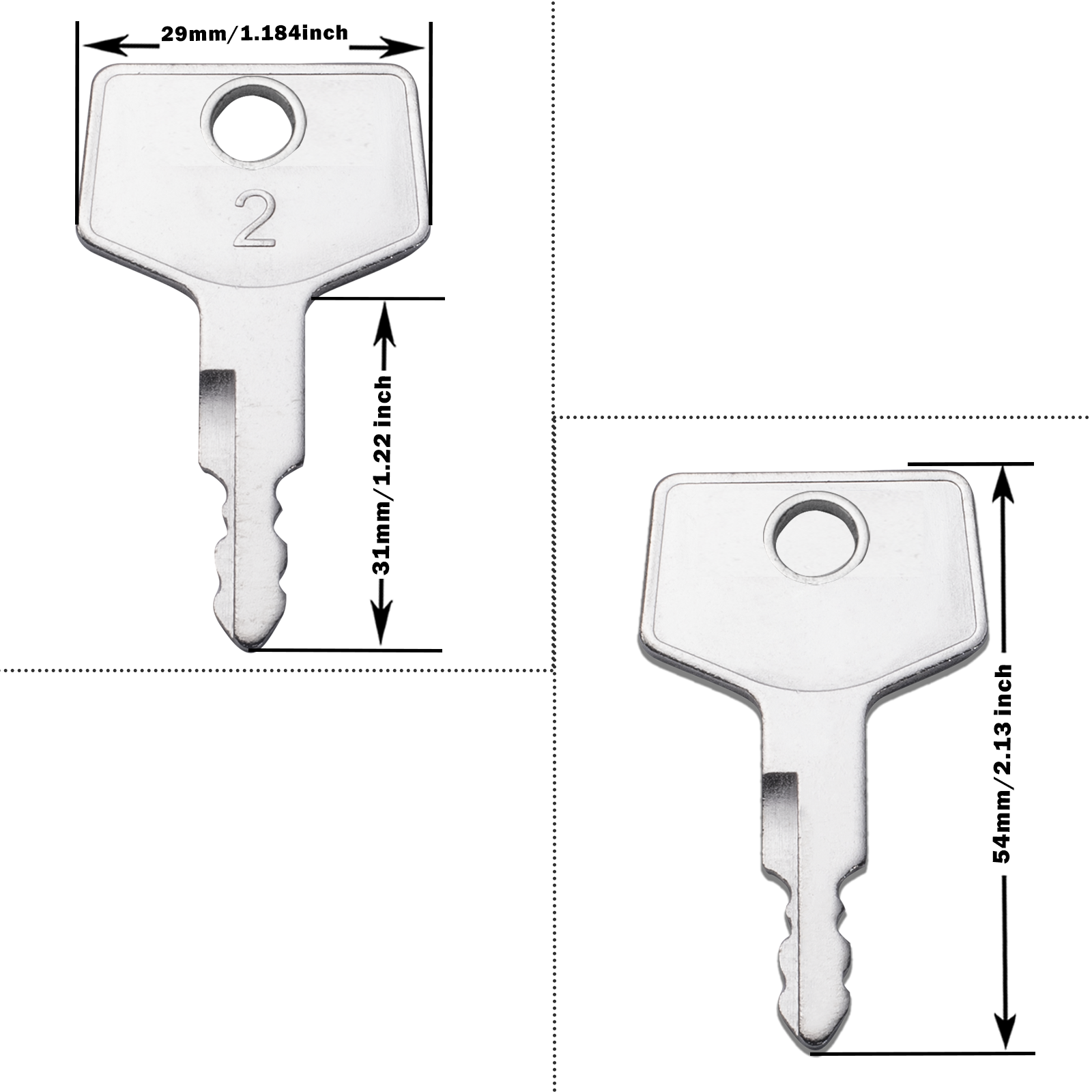Takeuchi Key H806, 10 Pack 17001-00019 180485 Heavy Equipment Keys fit New Holland, Takeuchi, Case, Gehl Ctl Excavator