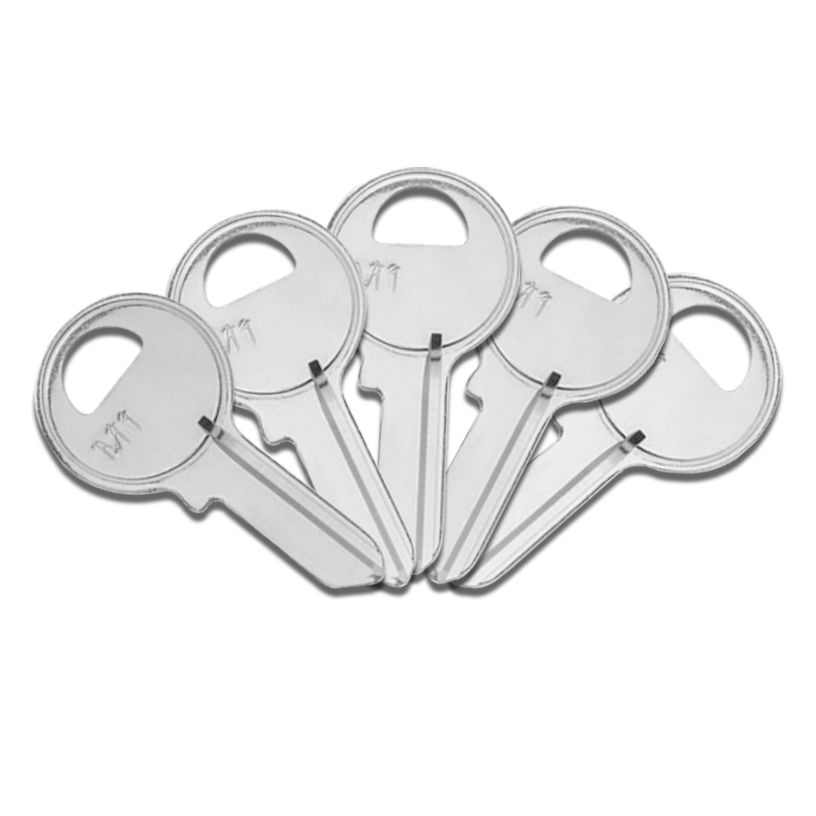 M1 Blank Key Blanks, Pack of 50 Uncut Blank Keys in Premium Brass, Copper Structures Blank Keys