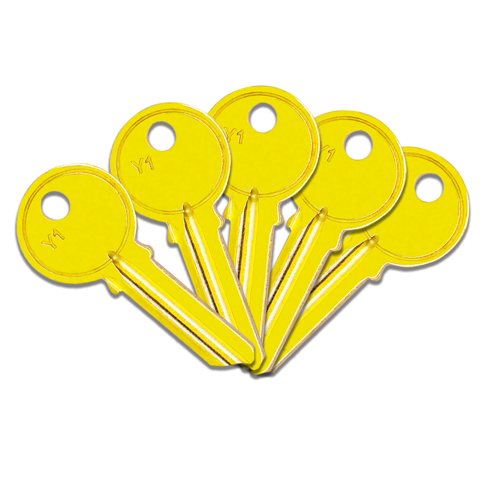Blank Key Blanks, Pack of 50 Uncut 5AY1(Y1) Blank Keys, Brass Finish Copper Structures Blank Keys(Y1)