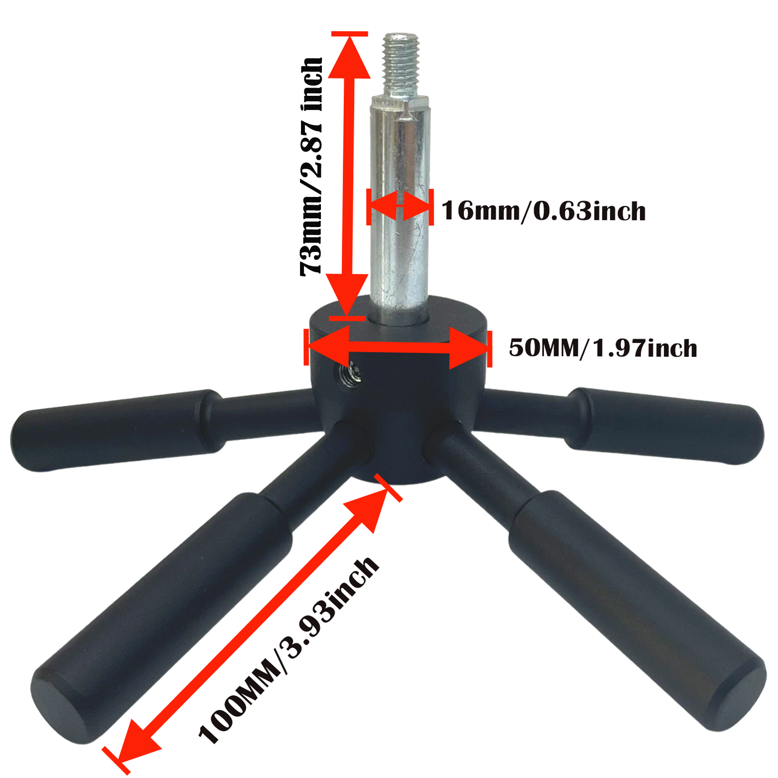5 Spoke Gun Safe Handle, Black Heavy-Duty Handle fits Most Fireproof Rifle Safe, Gun Cabinets, Depository Safes, Strong Box, Gun Safes and Vault Doors