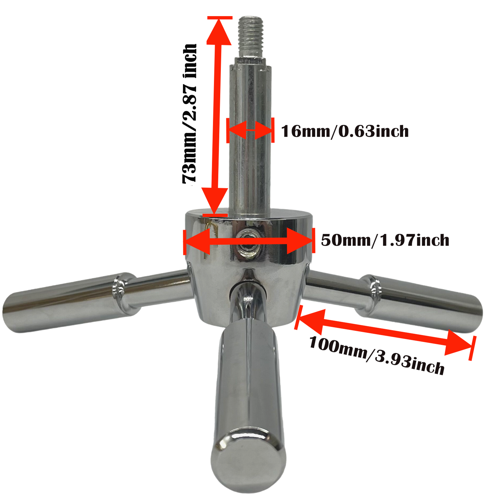 3 Spoke Gun Safe Handle Replacement, Chrome Ziny Alloy Heavy-Duty Handle for Safe Box, Gun Safes, Vault Doors, Gun Safes,Fireproof safes and Vault Doors