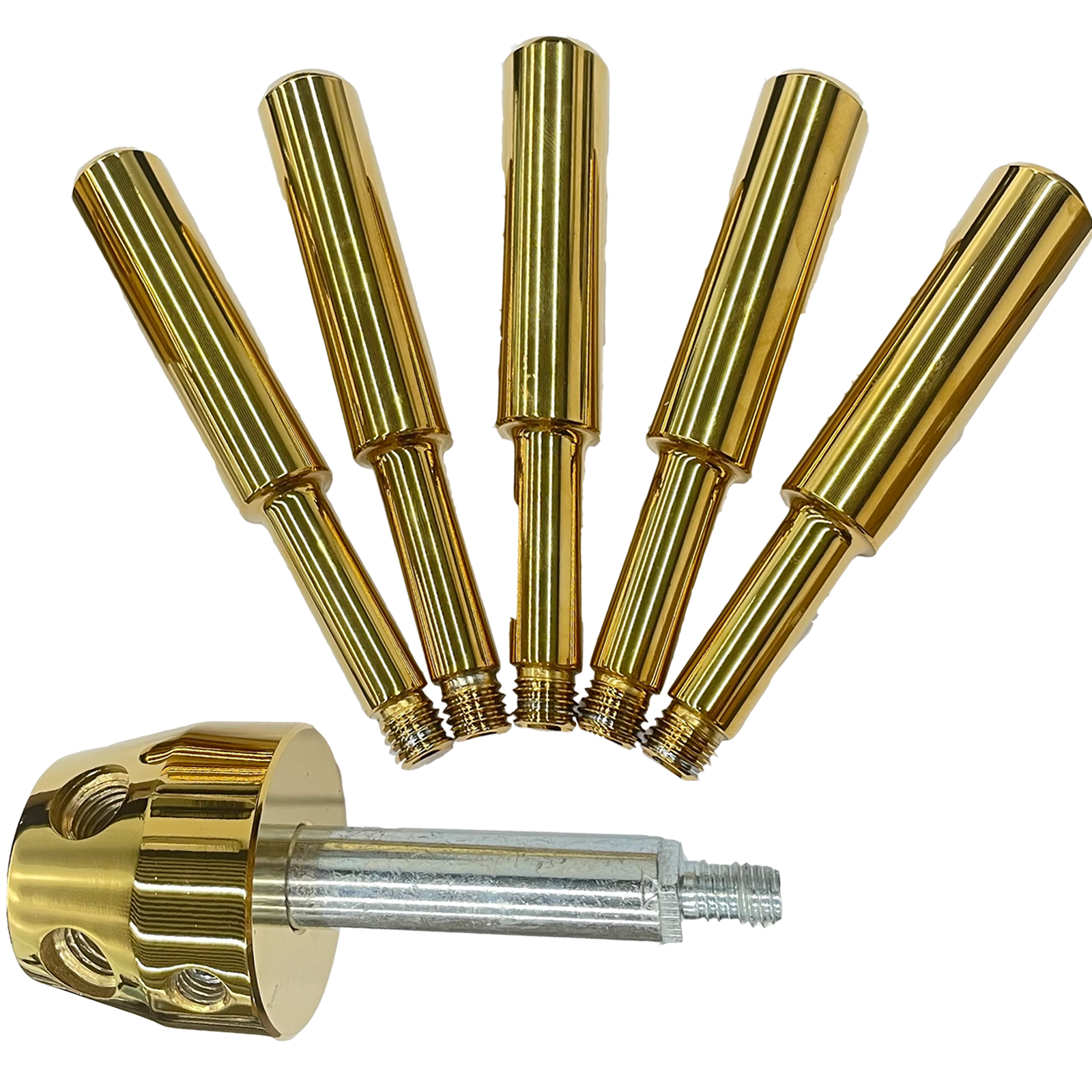 Heavy-Duty Gold 5 Spoke Gun Safe Handle for Strong Box,Gun Safes and Vault Doors