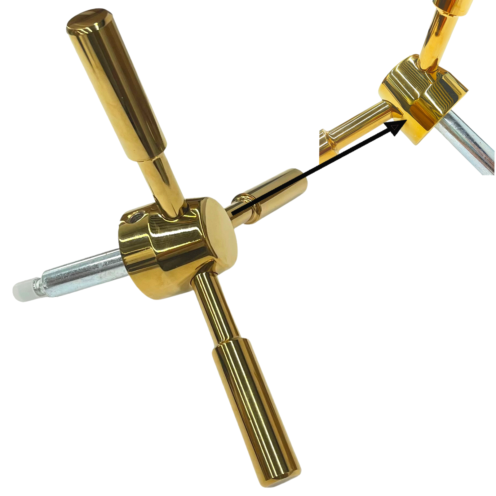  3 Spoke Gun Safe Handle Replacement, Gold Finish Heavy-Duty Handle for Safe Box, Gun Safes, Vault Doors, Gun Safes,Fireproof safes and Vault Doors
