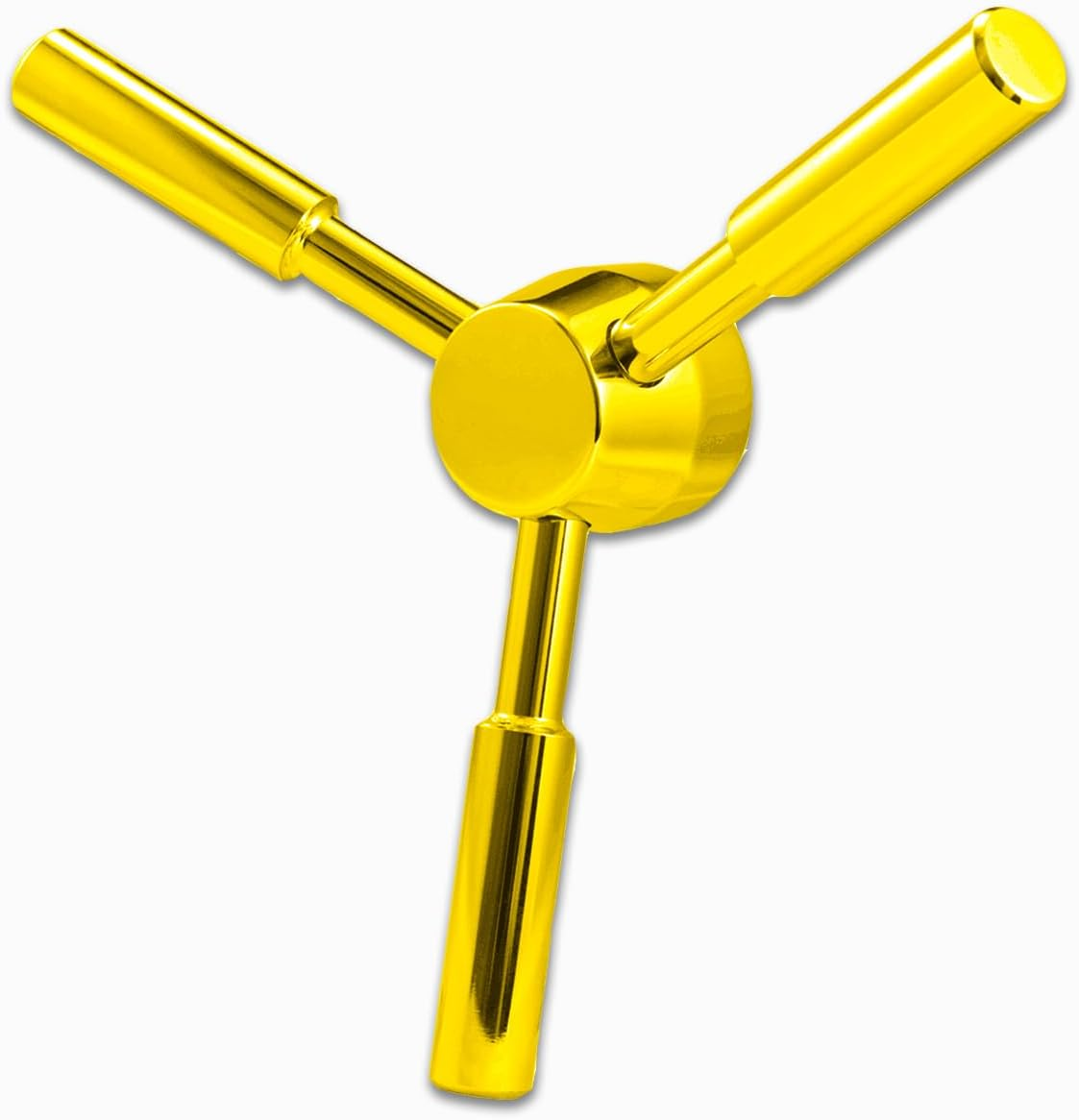 3 Spoke Gun Safe Handle Replacement, Gold Finish Heavy-Duty Handle for Safe Box, Gun Safes, Vault Doors, Gun Safes,Fireproof safes and Vault Doors