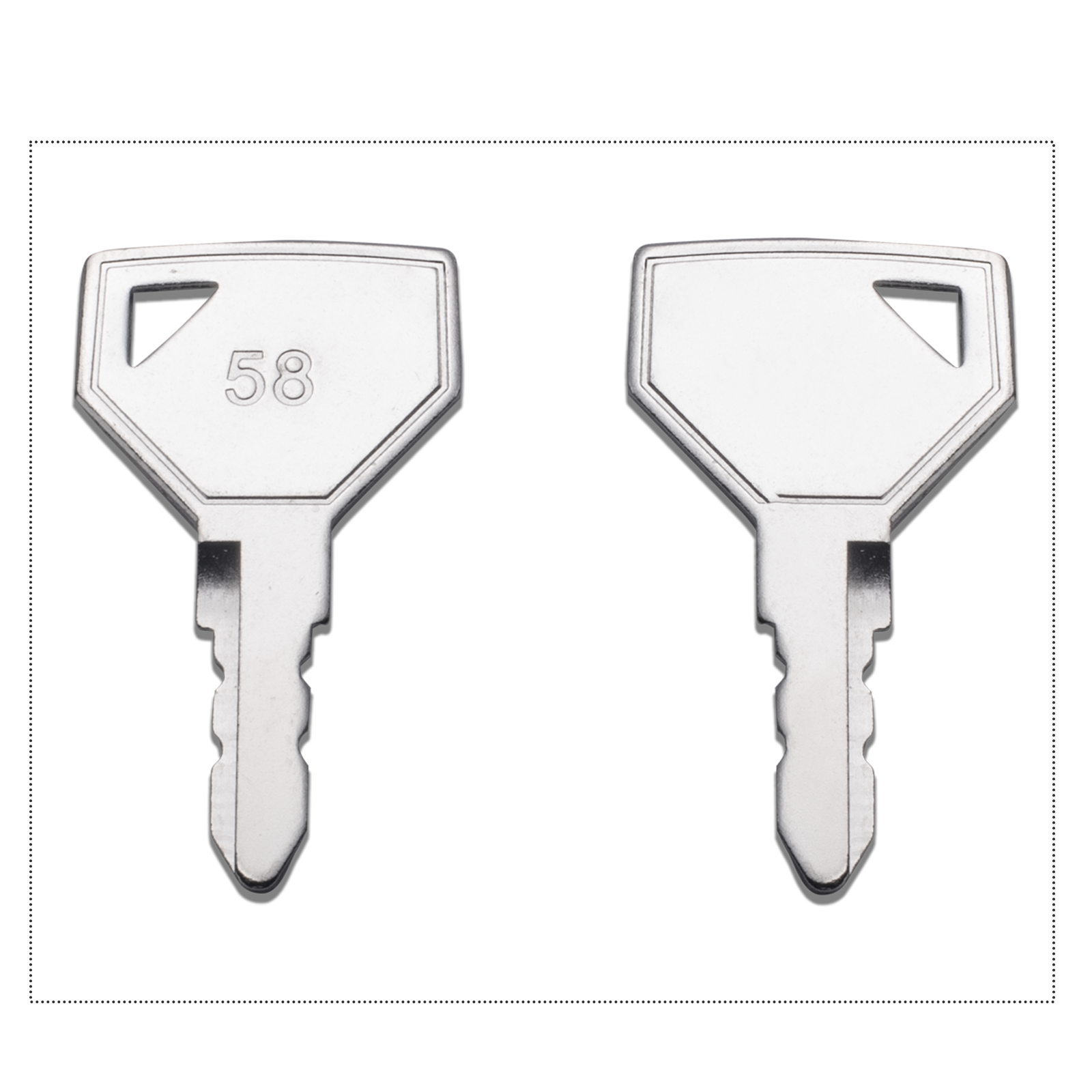 Heavy Equipment Keys, 10 Pack Yanmar-52160 Keys for Yanmar JD Tractor Ignition Starter Switch 194155-52160