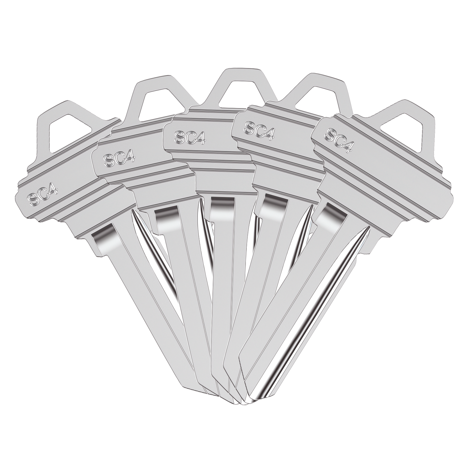 SC4 Key Blanks, Pack of 100 Uncut SC4 (6SH1) Blank Keys for Home and Professional Use, Copper Structures Blank Keys