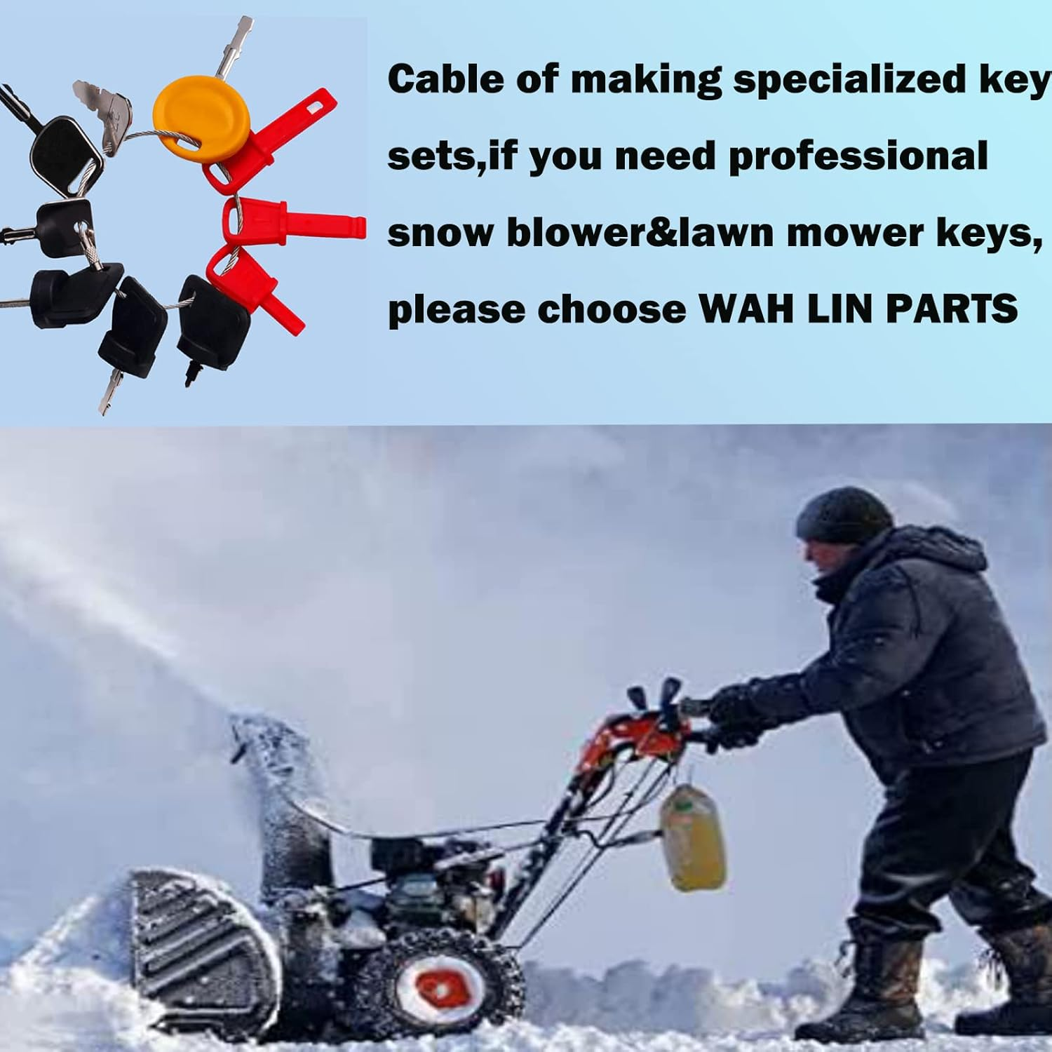 10 Lawn Mower Keys Set for Cub Cadet MTD John Deere Husqvarna Toro Craftsman Kubota Troy-Bilt Snow Engines Husqvarna Tecumseh 490-241-0008 532411935 AM132500 GY20680 83357 925-2054A Snow Blower Keys