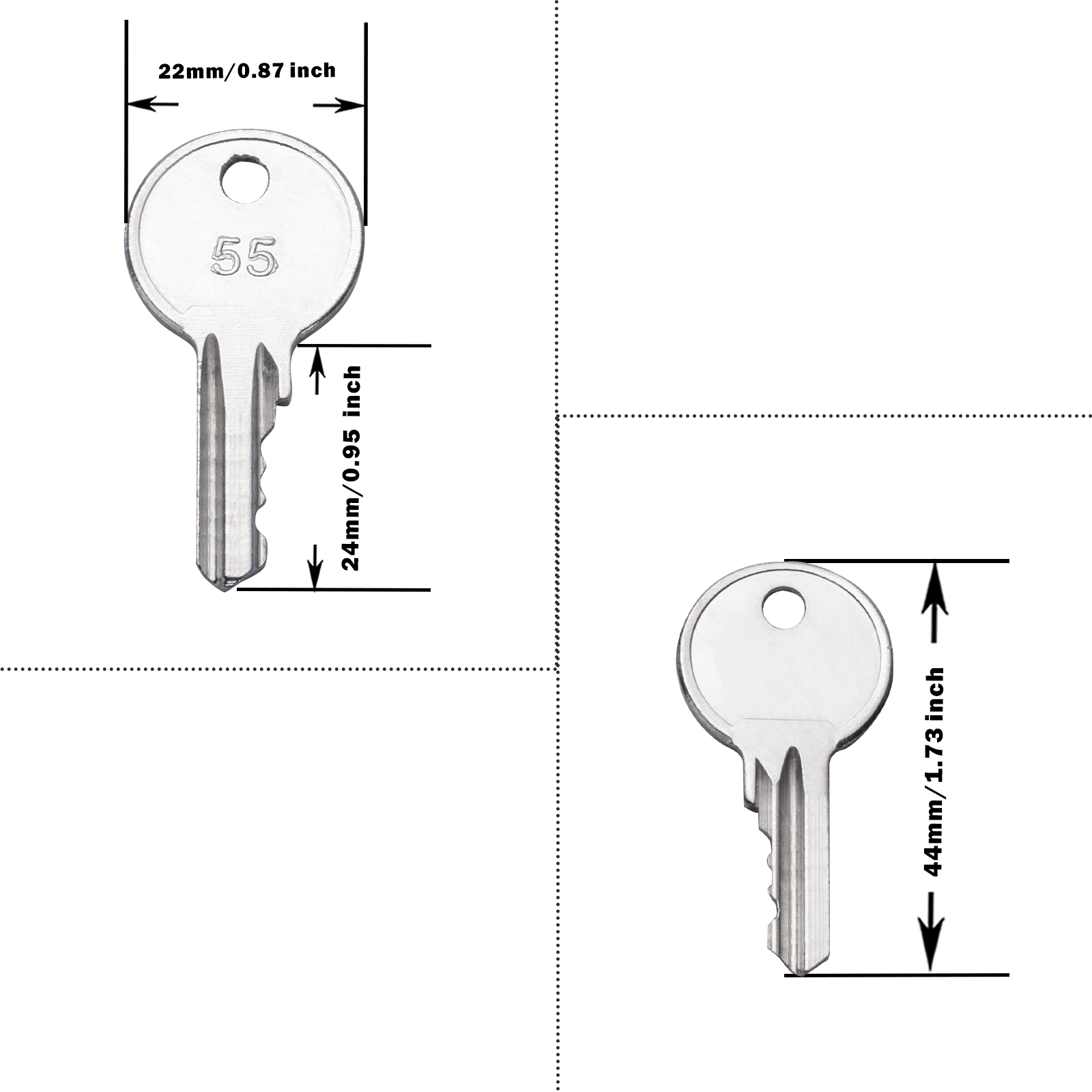Equipment Keys, 10 Pack 455 Keys fit Skyjack Lifts, New Genie Lifts, Boom Lifts Scissor