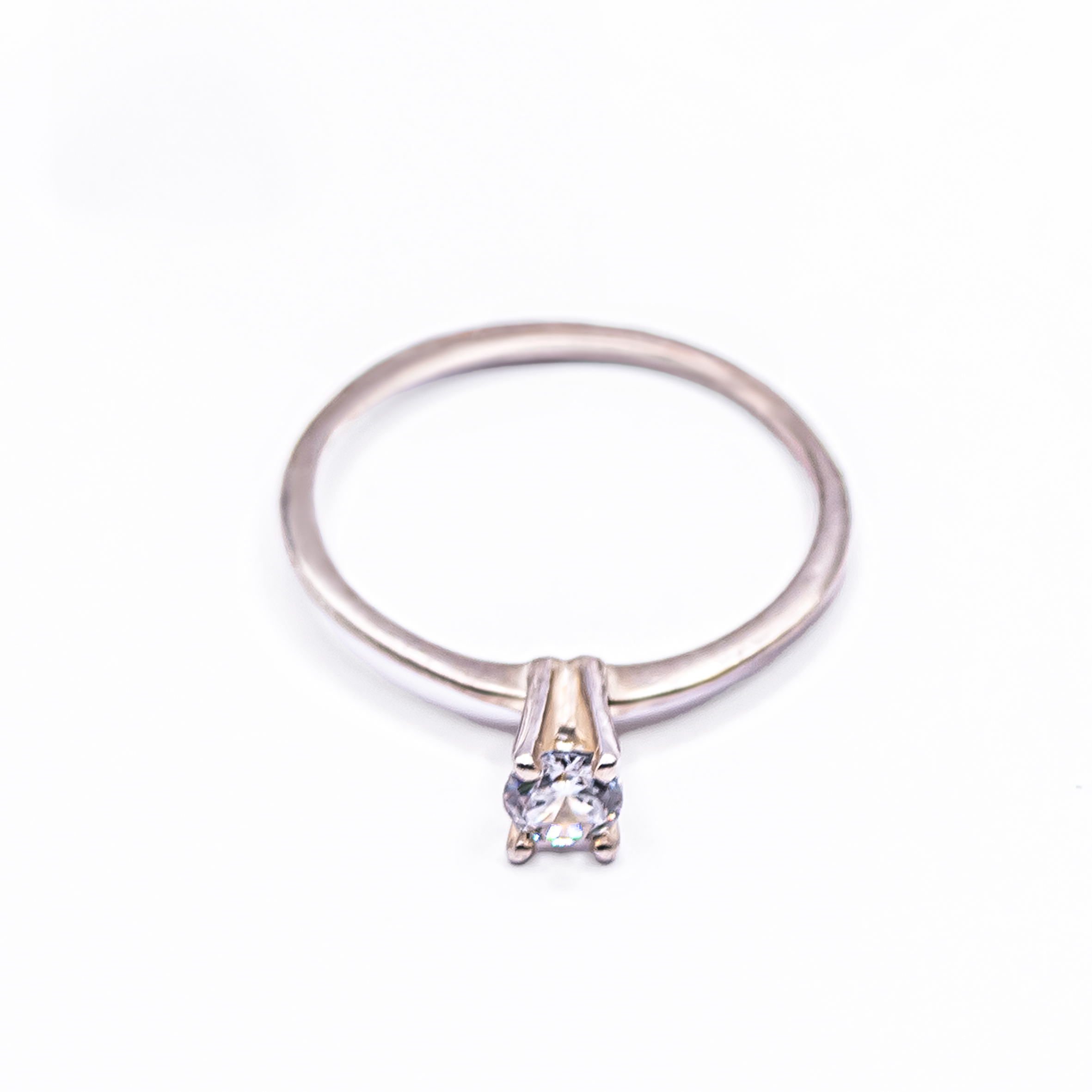 Anel Solitário Prata