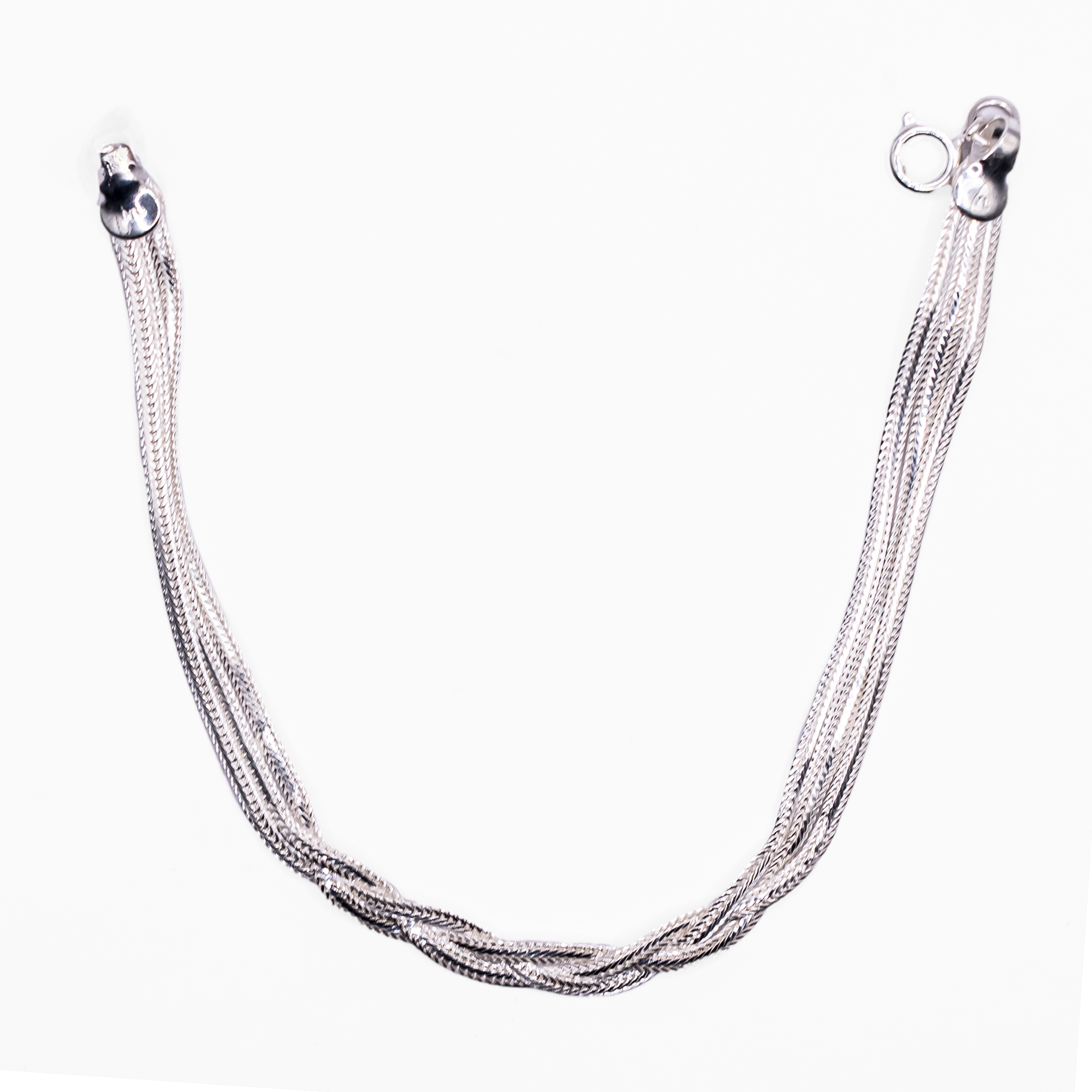 Pulseira Trançada Prata 