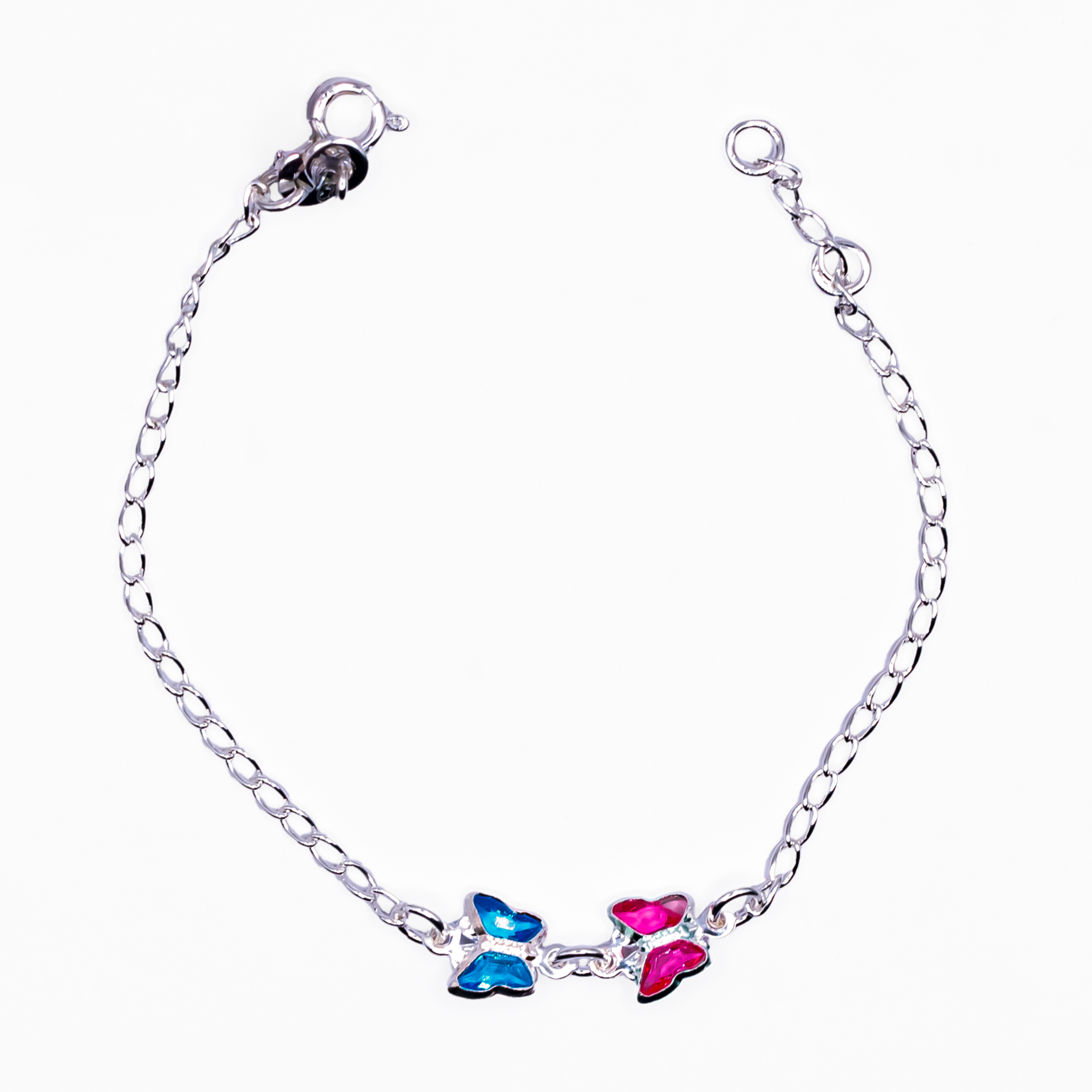 Pulseira Borboletas Prata 
