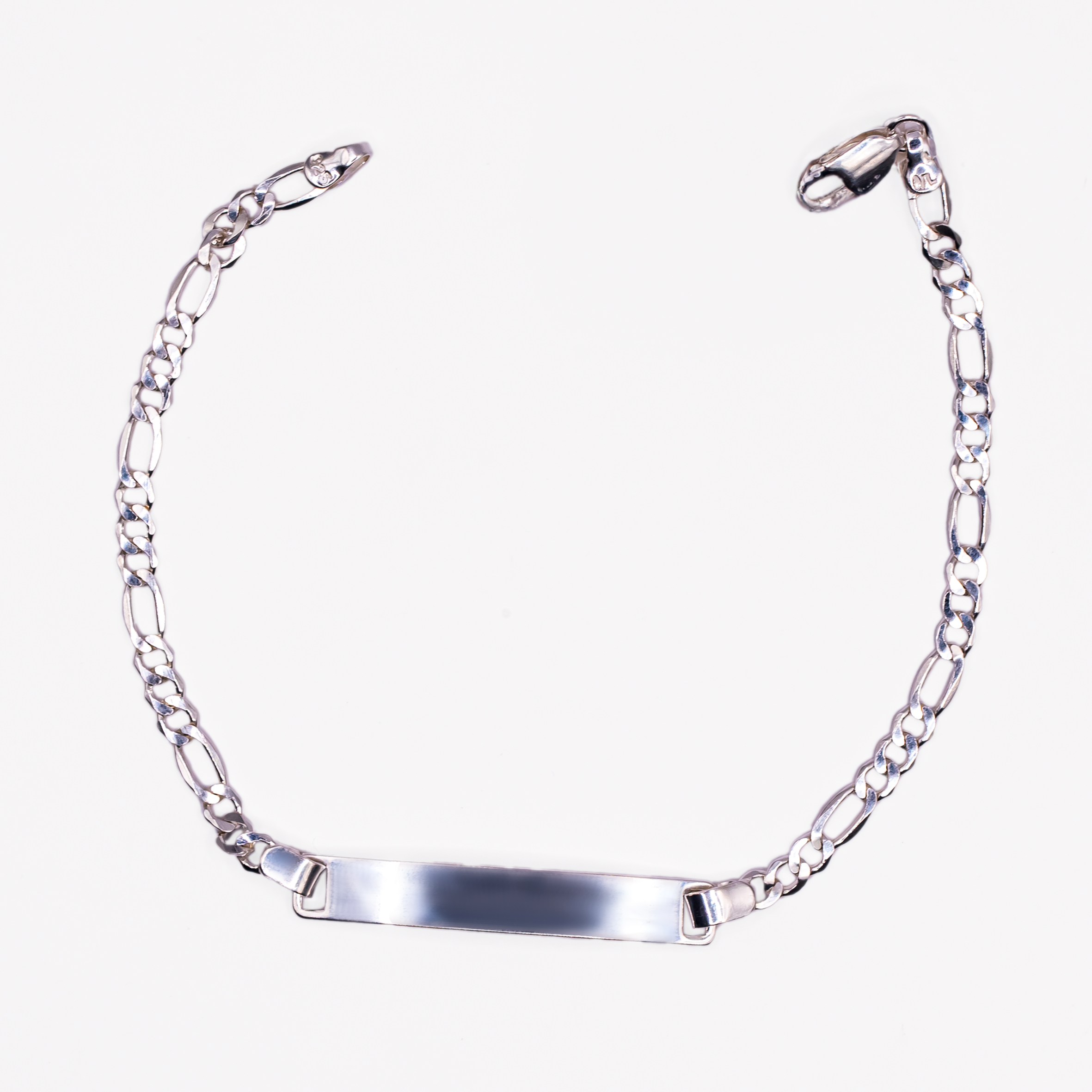 Pulseira de Prata Placa Unissex