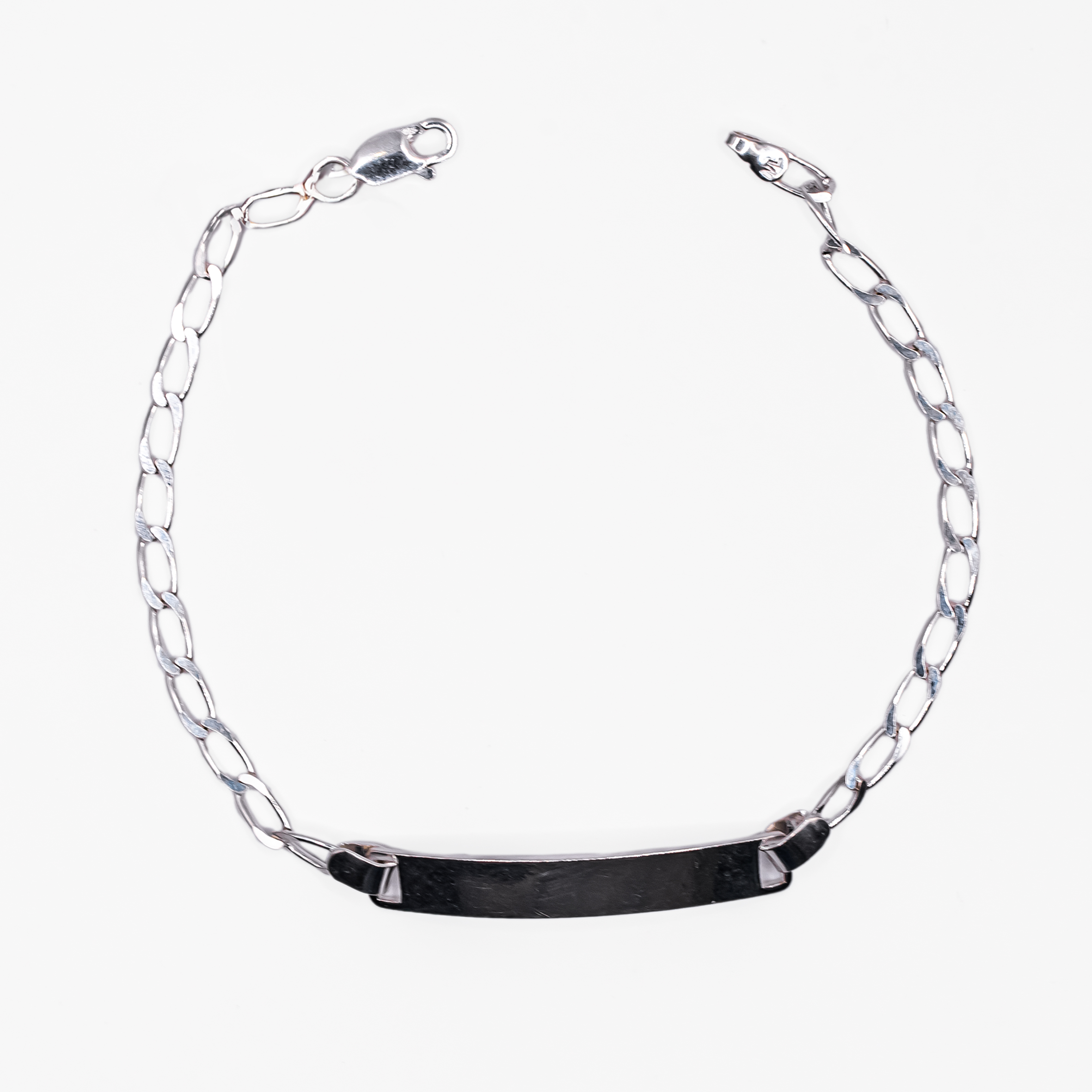 Pulseira de Prata Placa Unissex