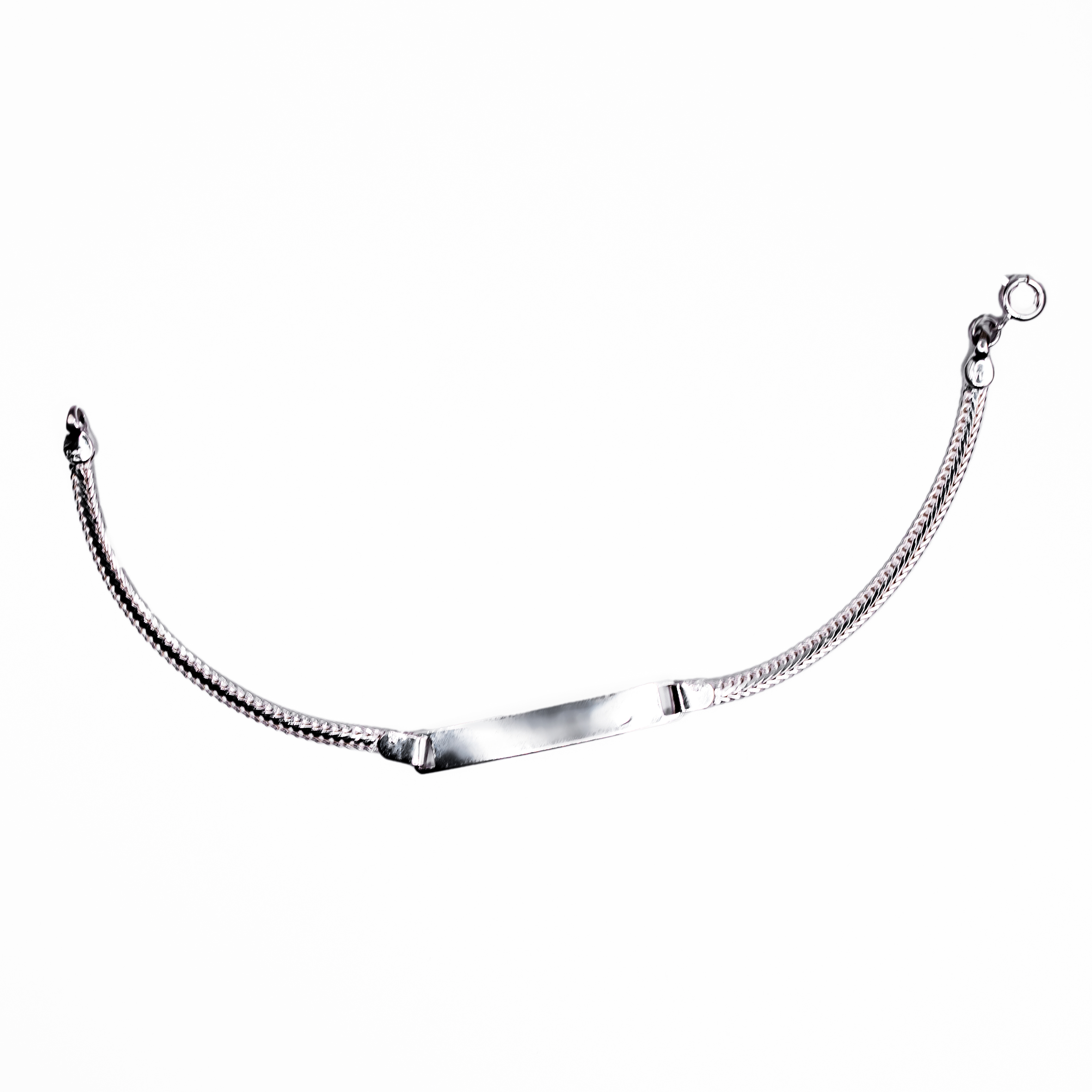 Pulseira de Prata Placa Unissex