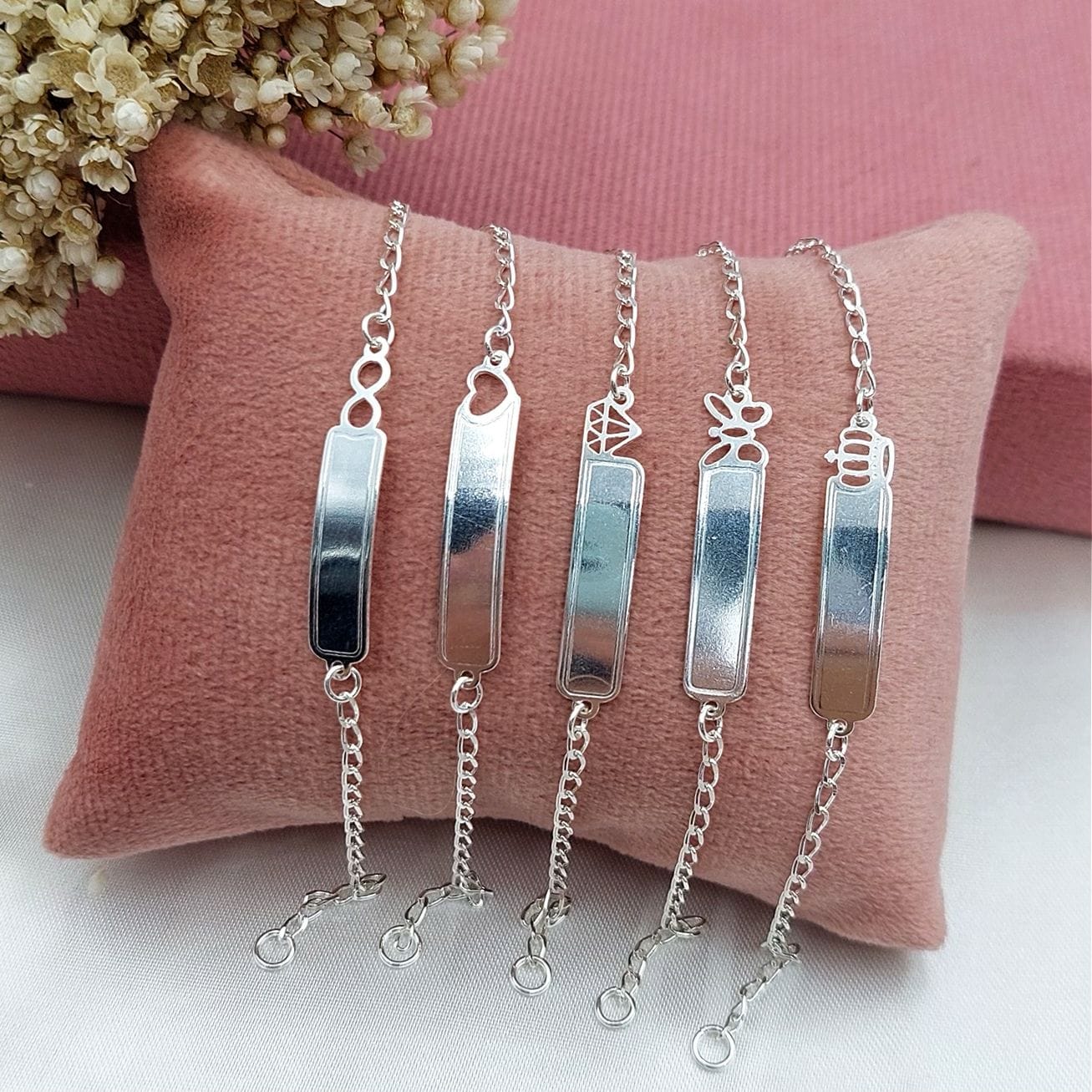 Pulseira Plaquinha Prata 