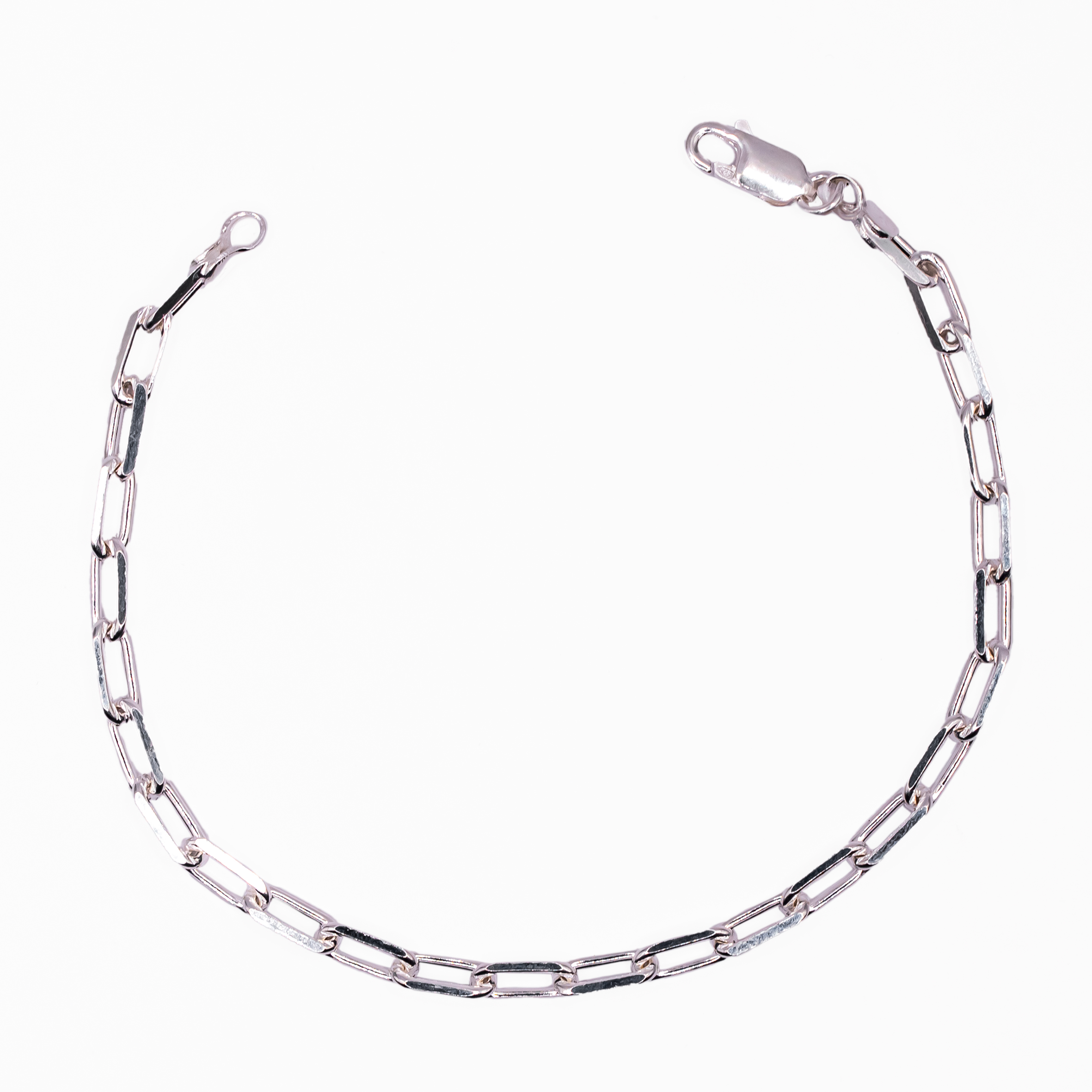 Pulseira Prata Elo Quadrado 