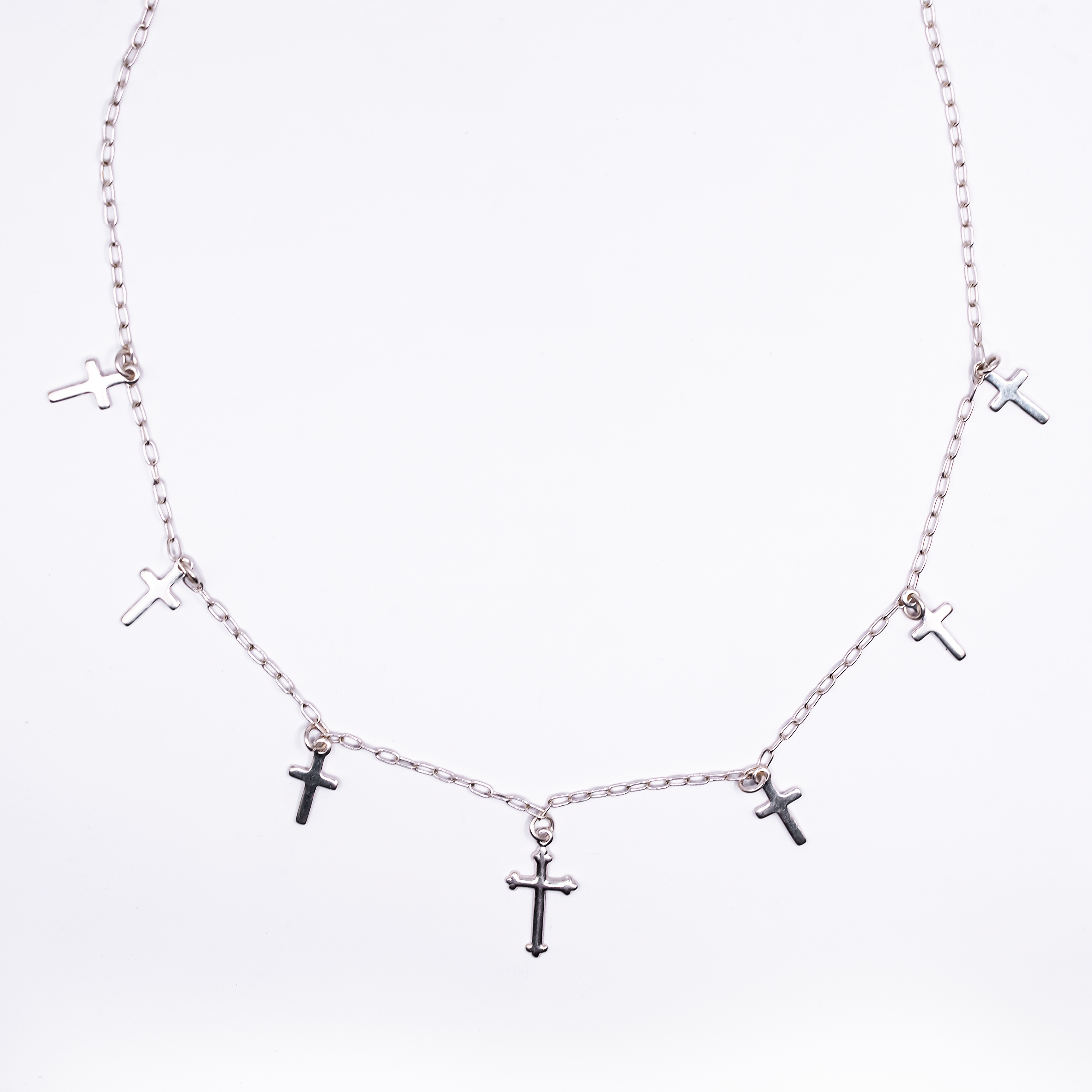 Choker Cruz de Prata 