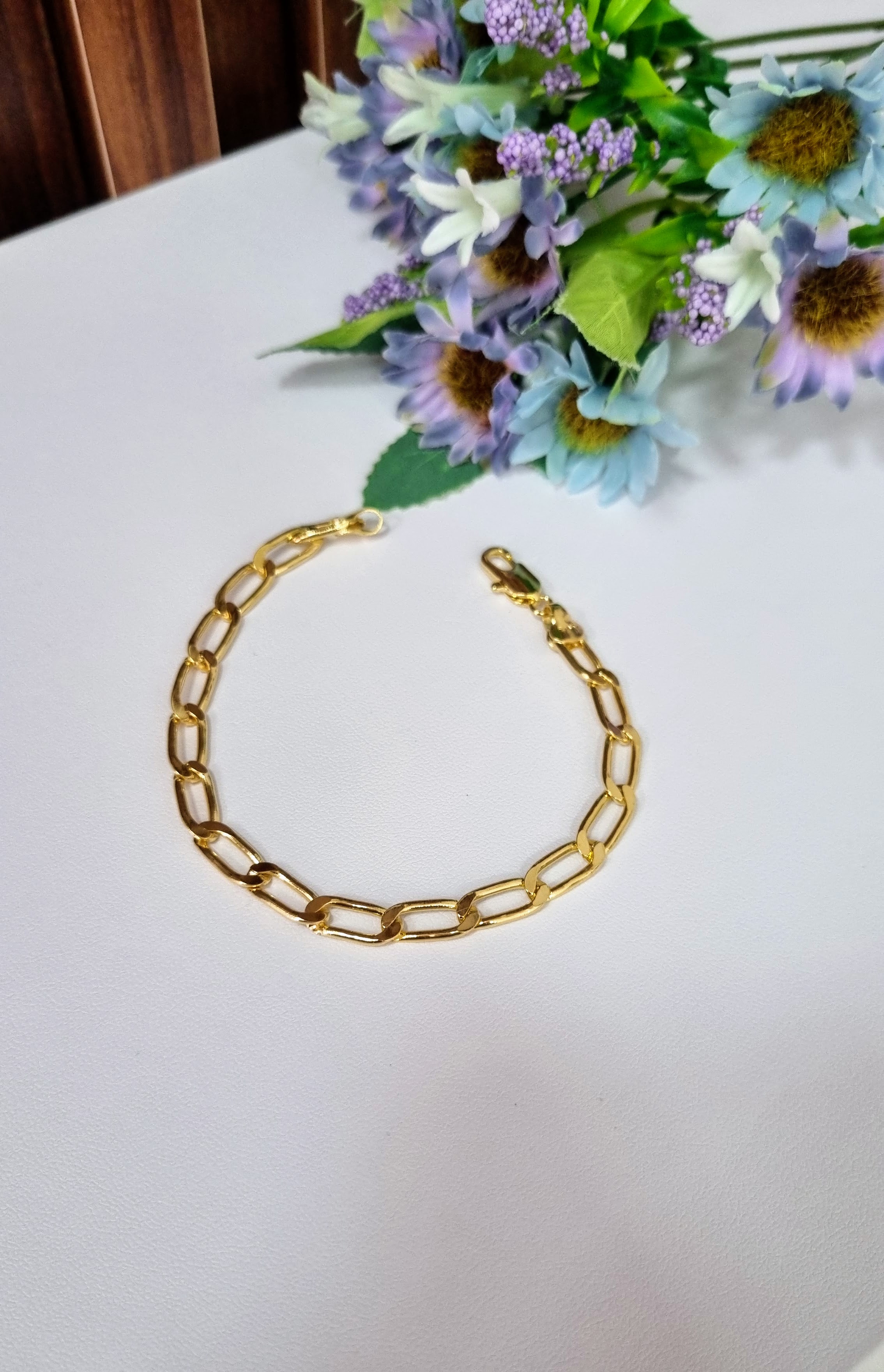 Pulseira Banhada Ouro 18k  Masculino (Grossa )