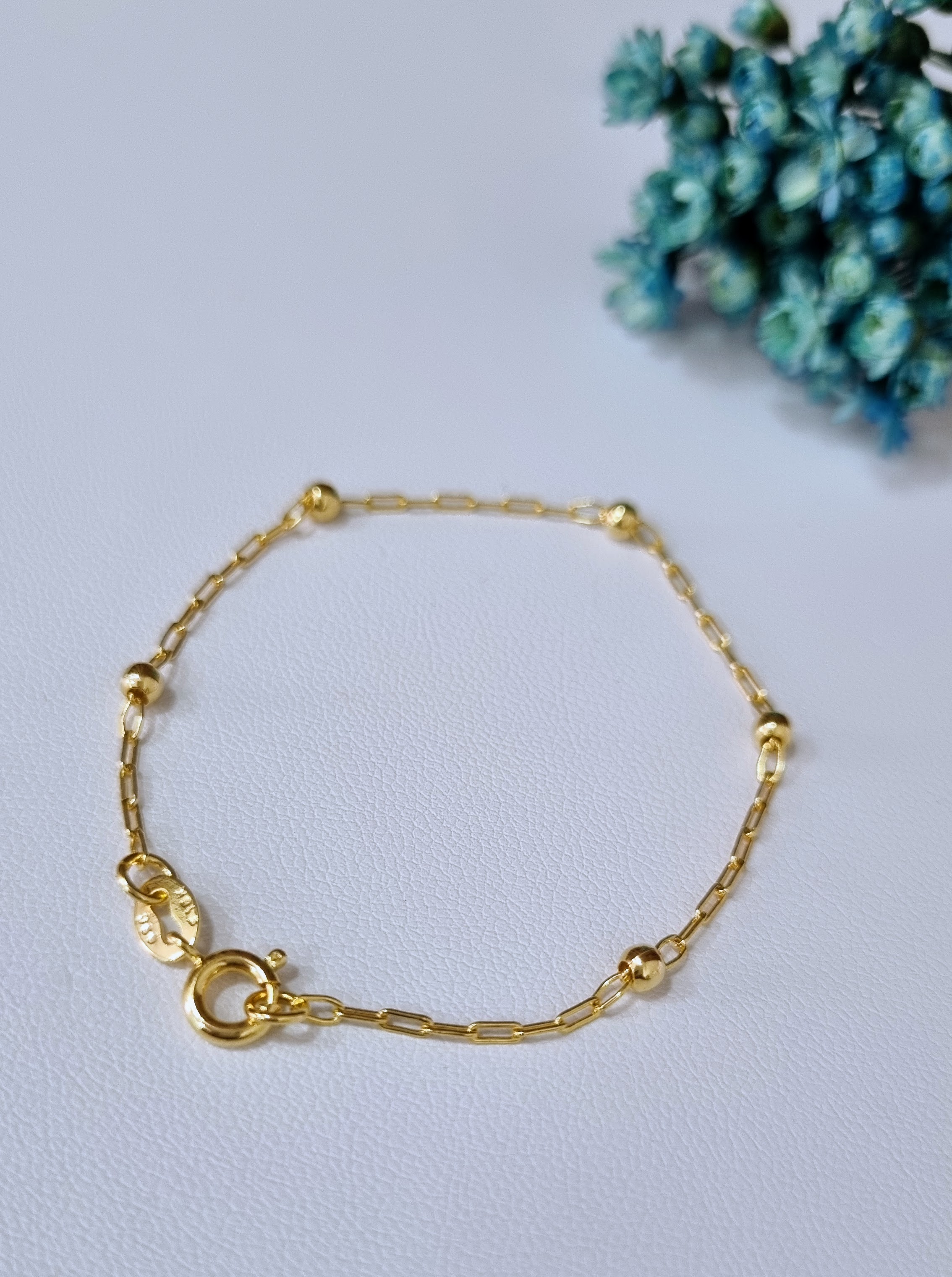 Pulseira de Bolinhas Banhada Ouro18k