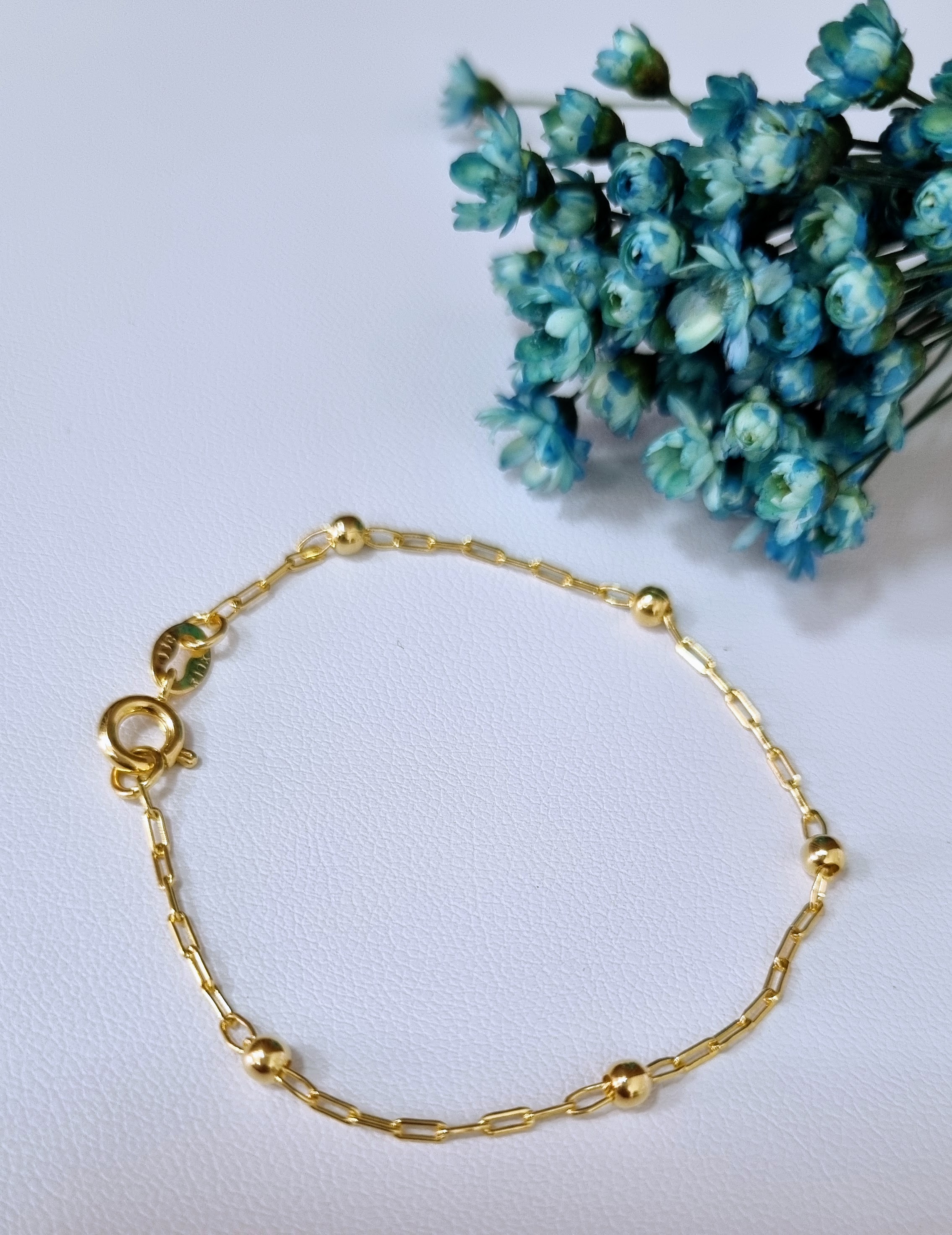 Pulseira de Bolinhas Banhada Ouro18k