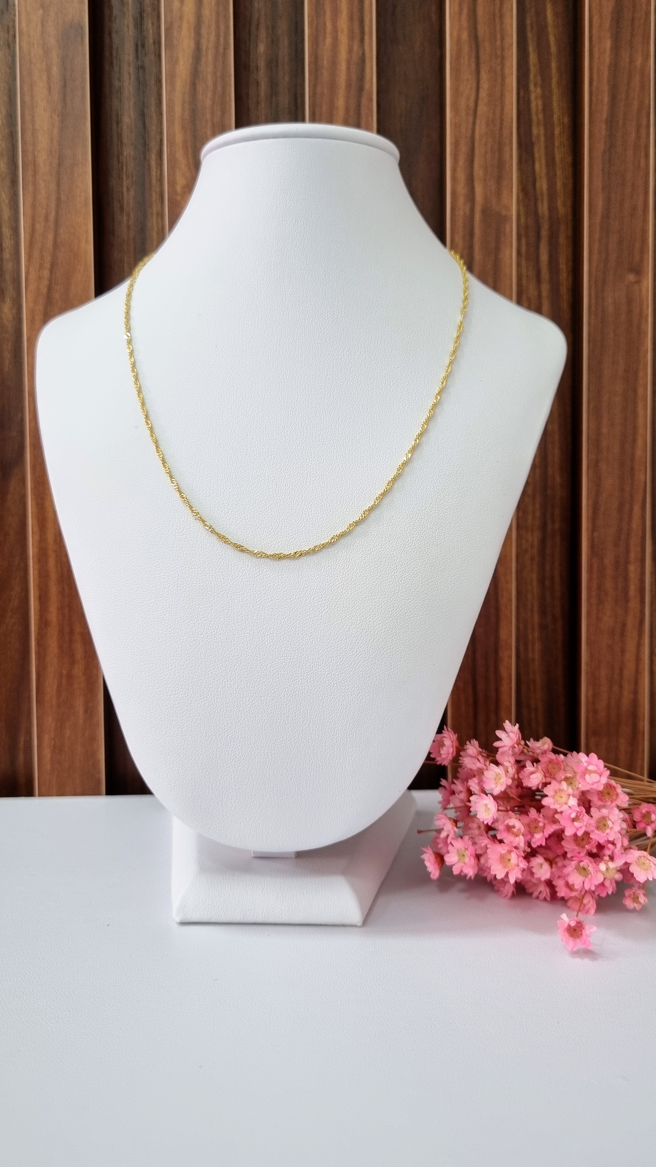 Correntinha Singapura  Banhada ouro 18k