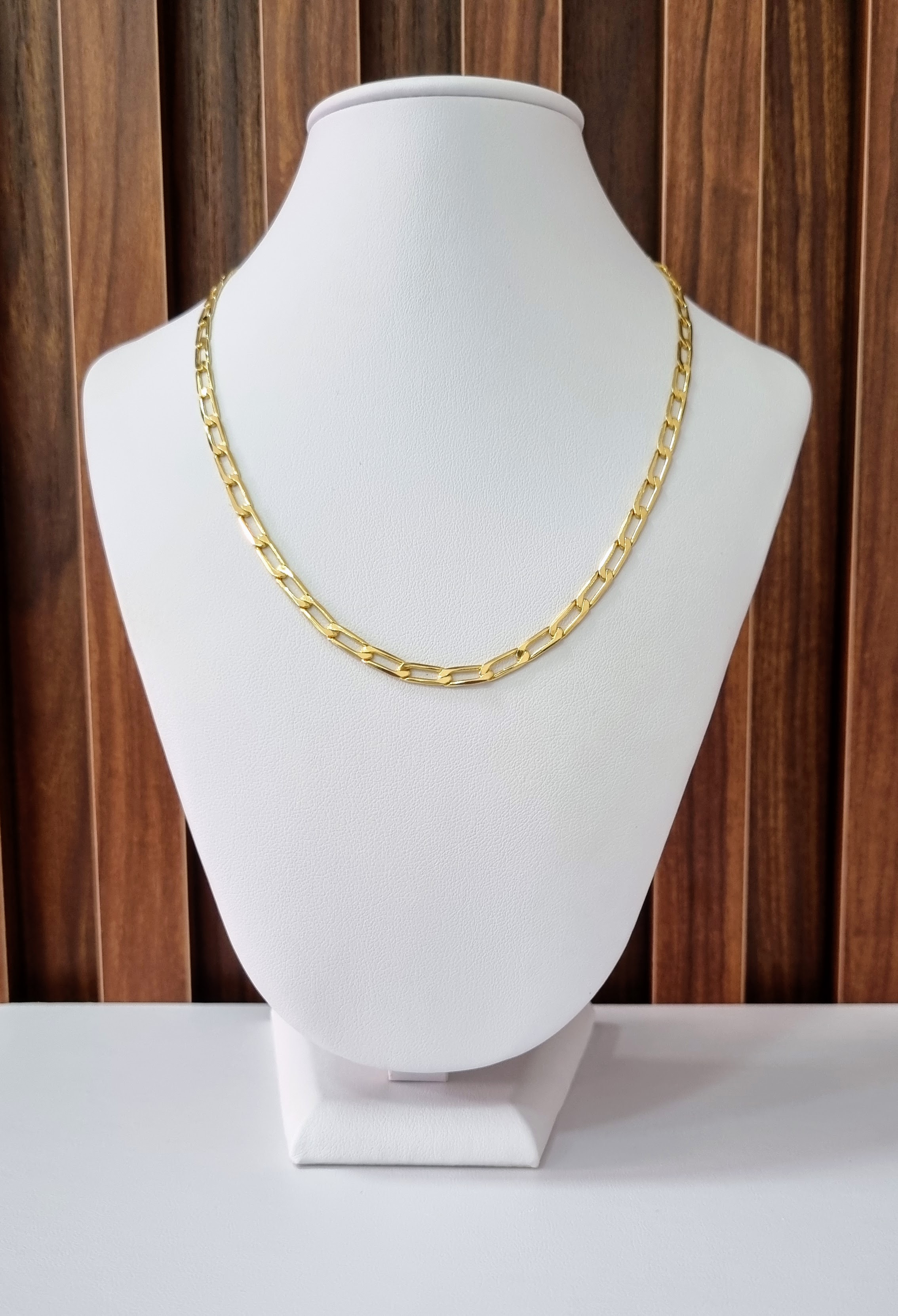 Corrente Grumet 1/1  Masculino Banhado ouro 18K 