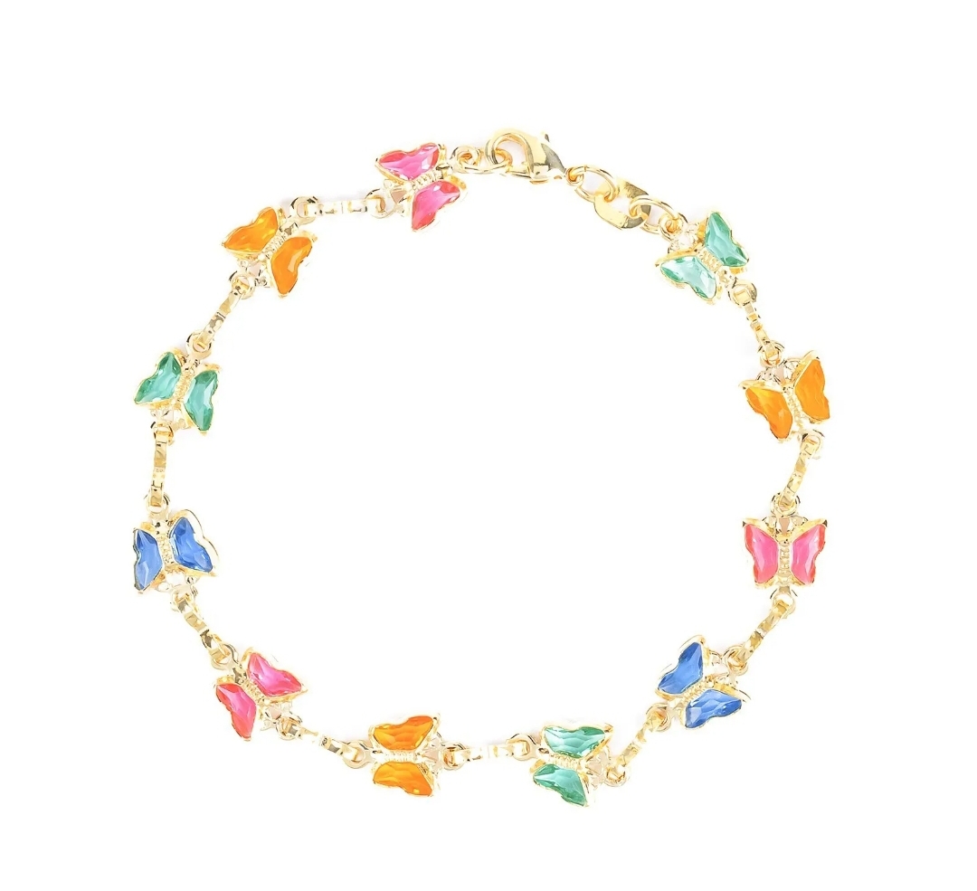 Pulseira Borboletas Coloridas