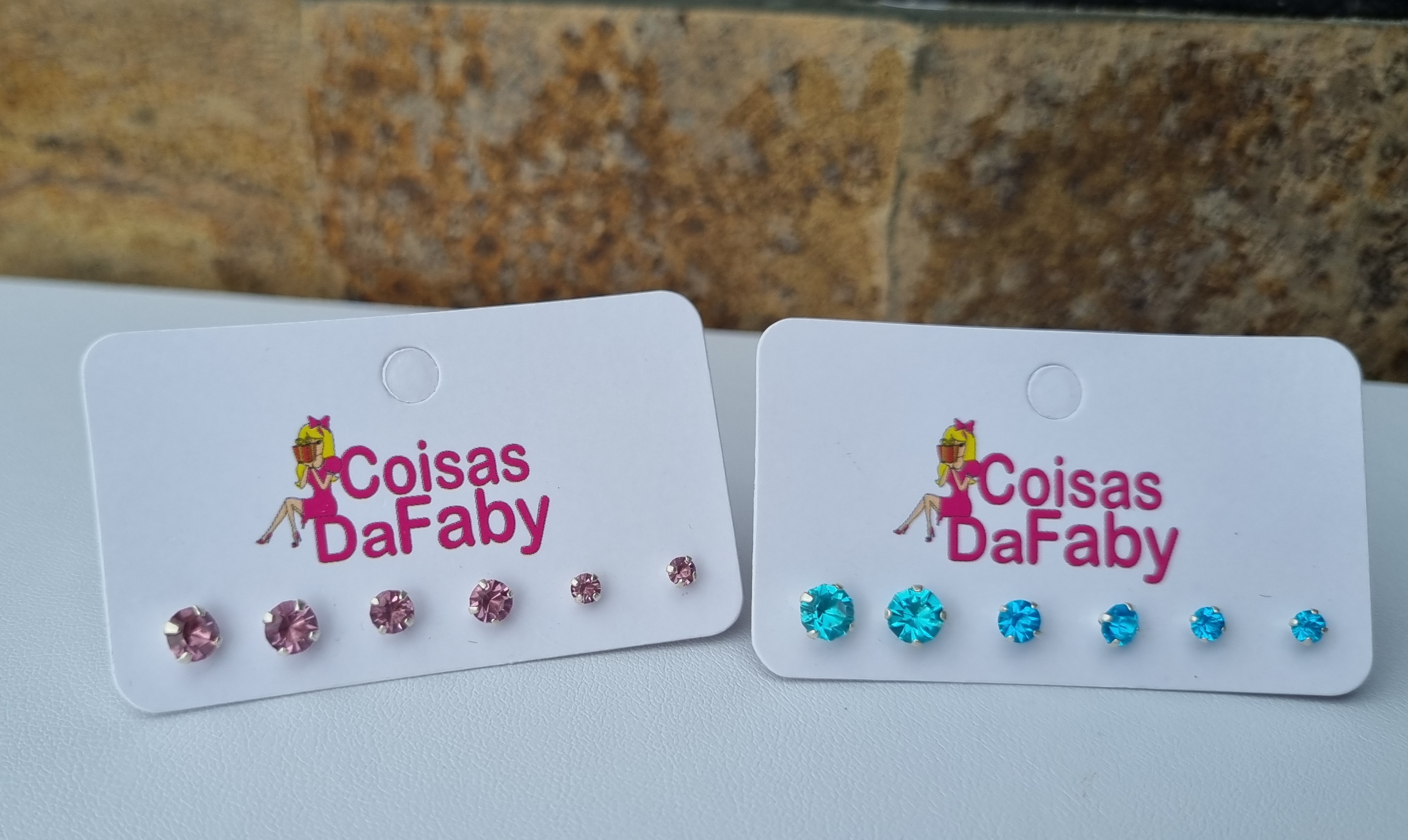 Brinco Prata Pedrinha Trio 