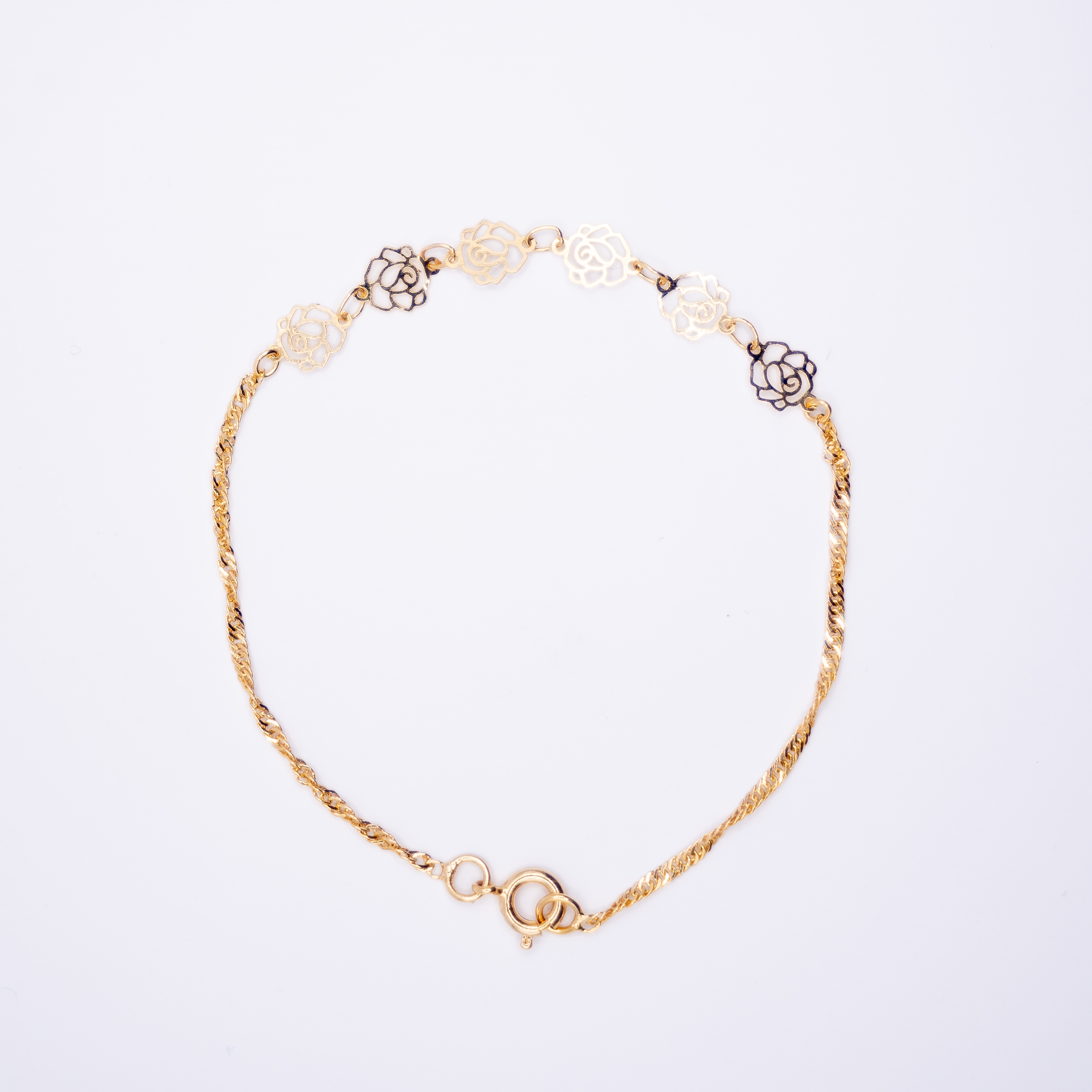 Pulseira Rosa Vazada Feminino 