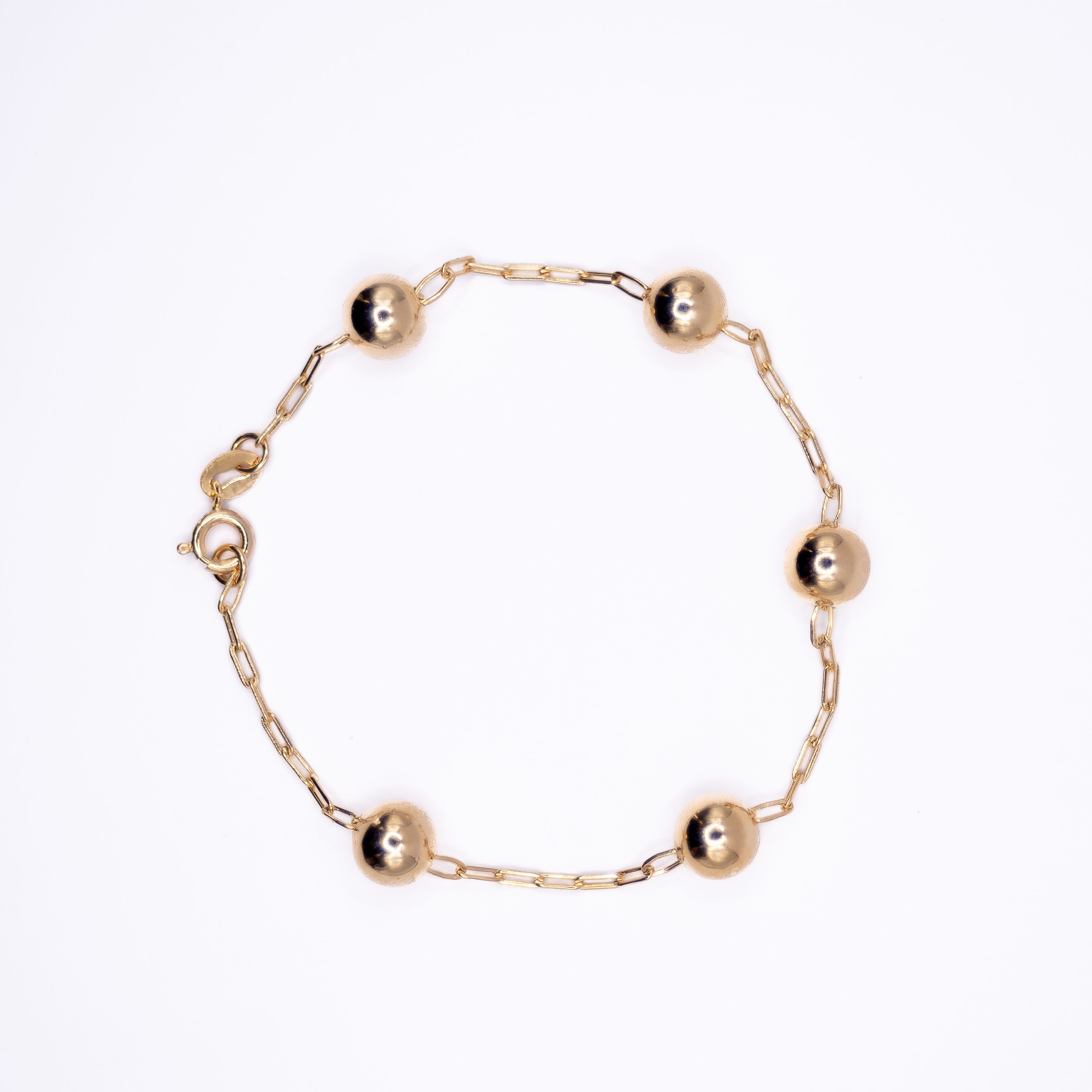 Pulseira Bolinha Banhada ouro 18k