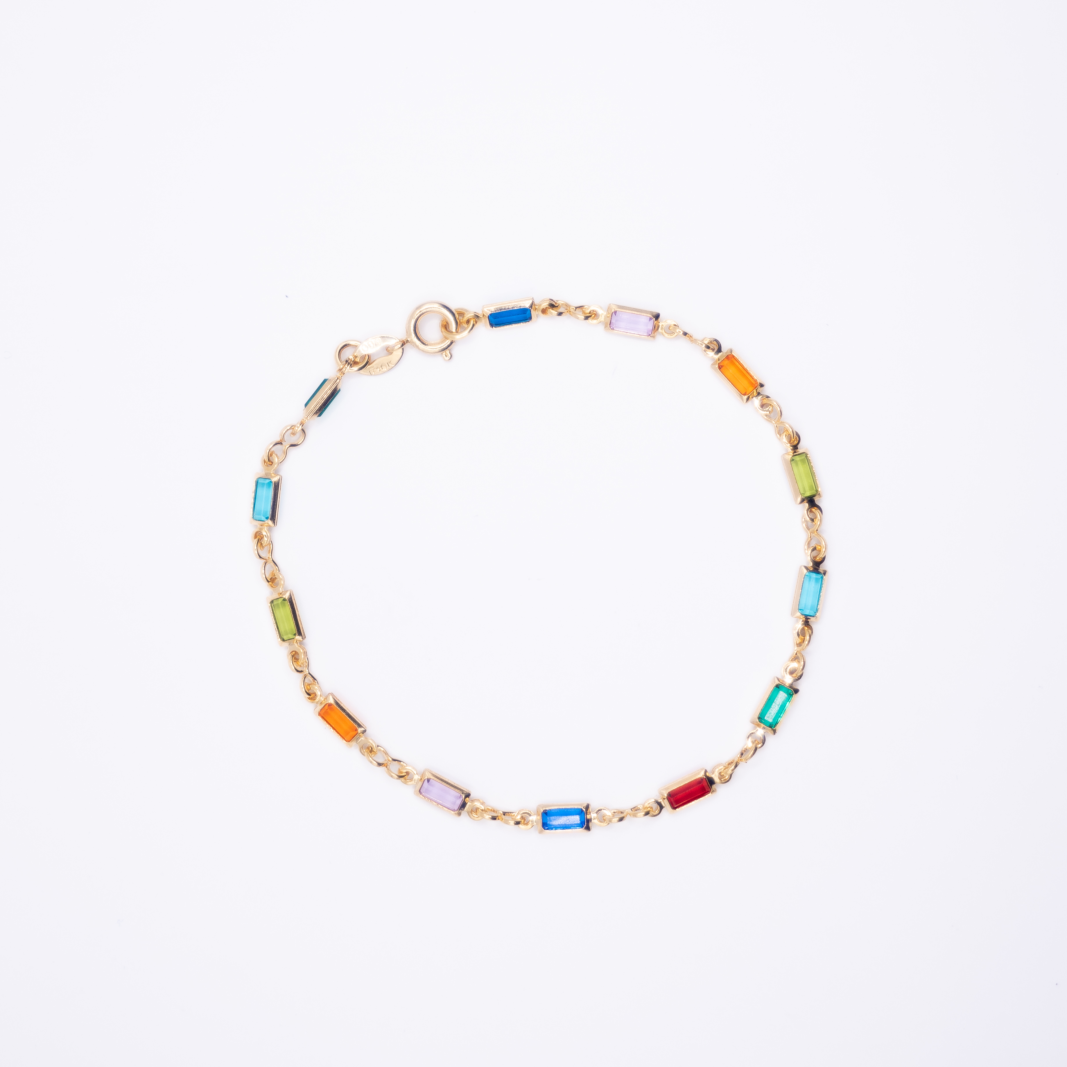 Pulseira Colorida  Banhada ouro18k 