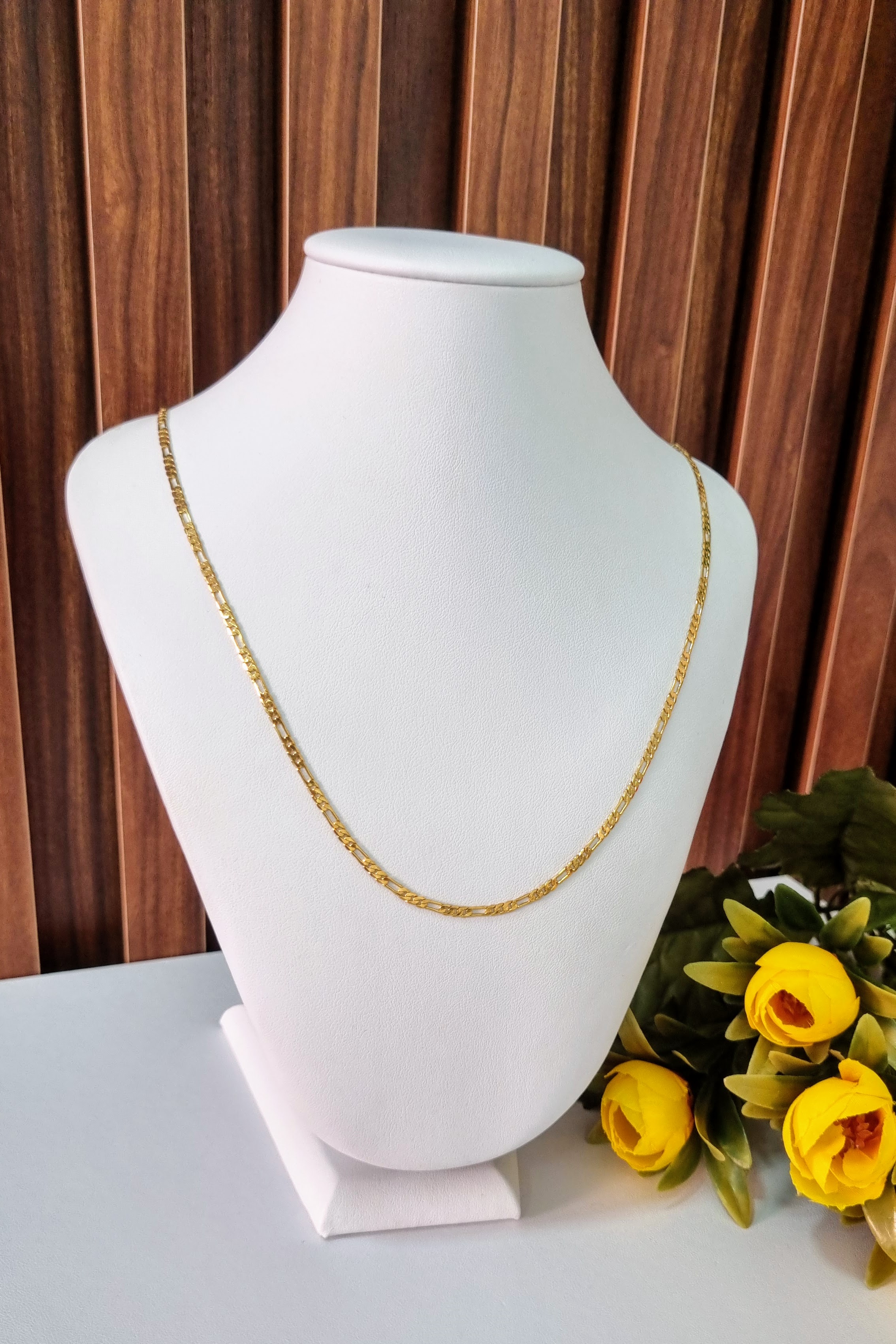 Corrente 3x 1  60cm Banhado Ouro 