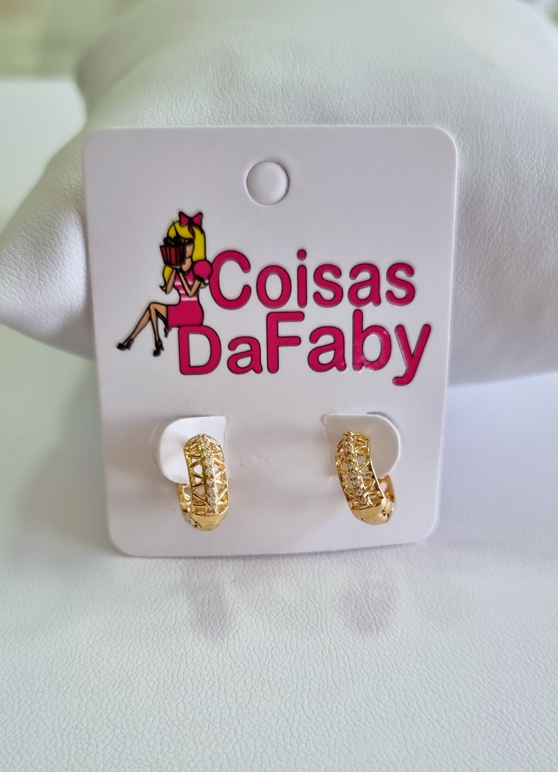 Brinco Argola  Cravejada Pequena 