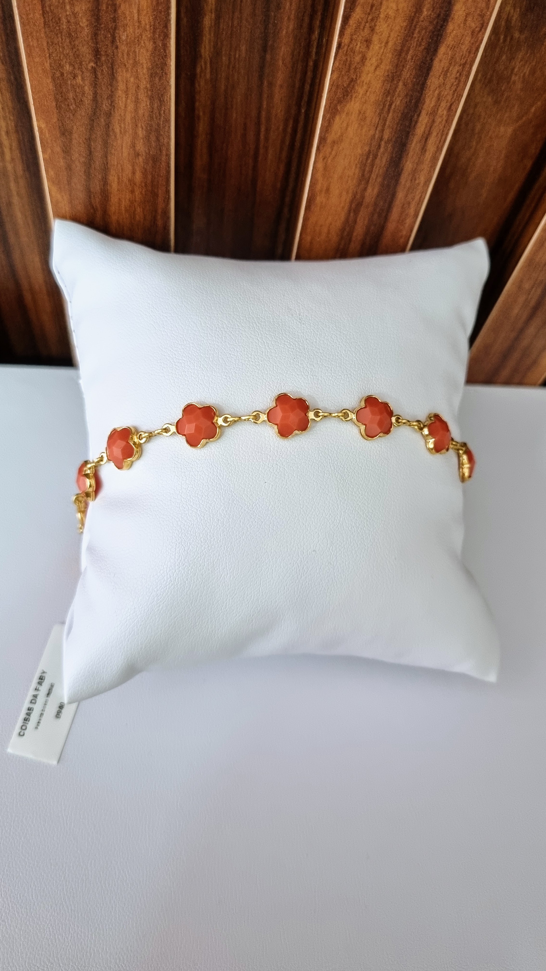 Pulseira Flor Banhada ouro 