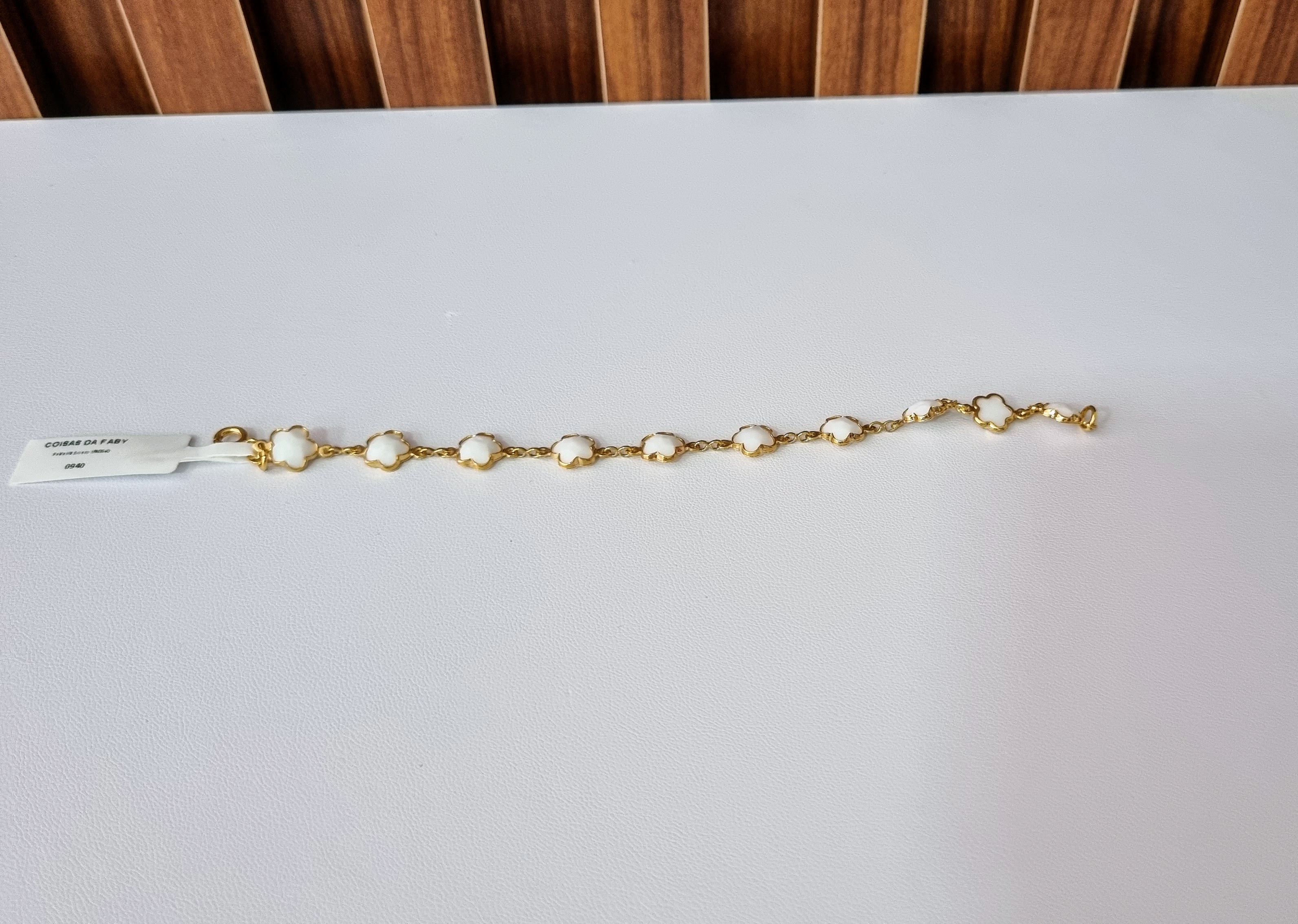 Pulseira Flor Banhada ouro 