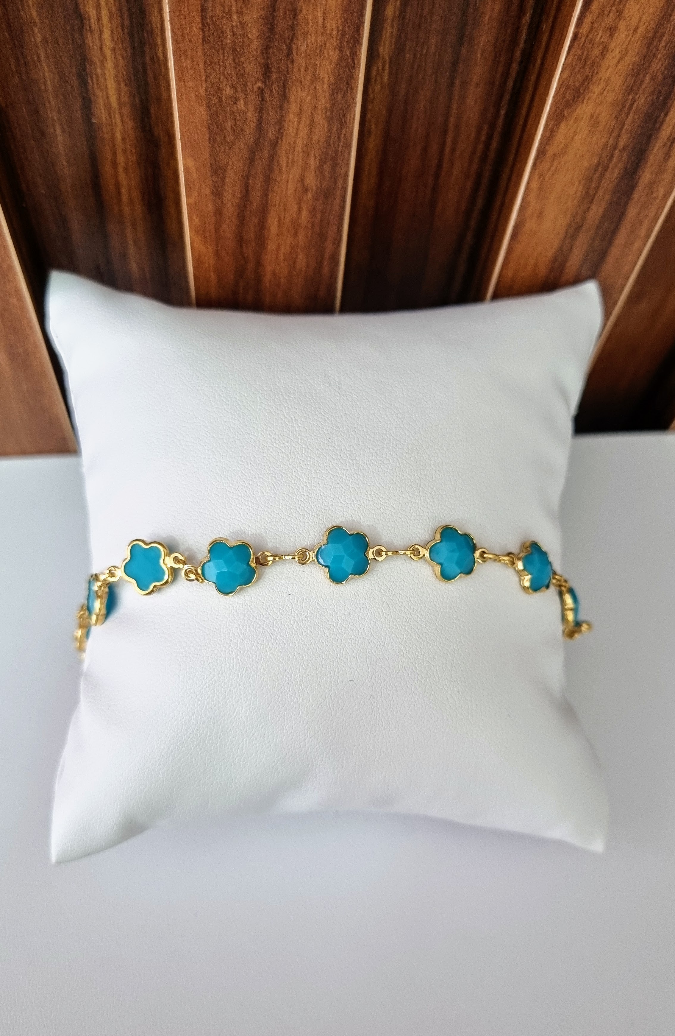 Pulseira Flor Banhada ouro 