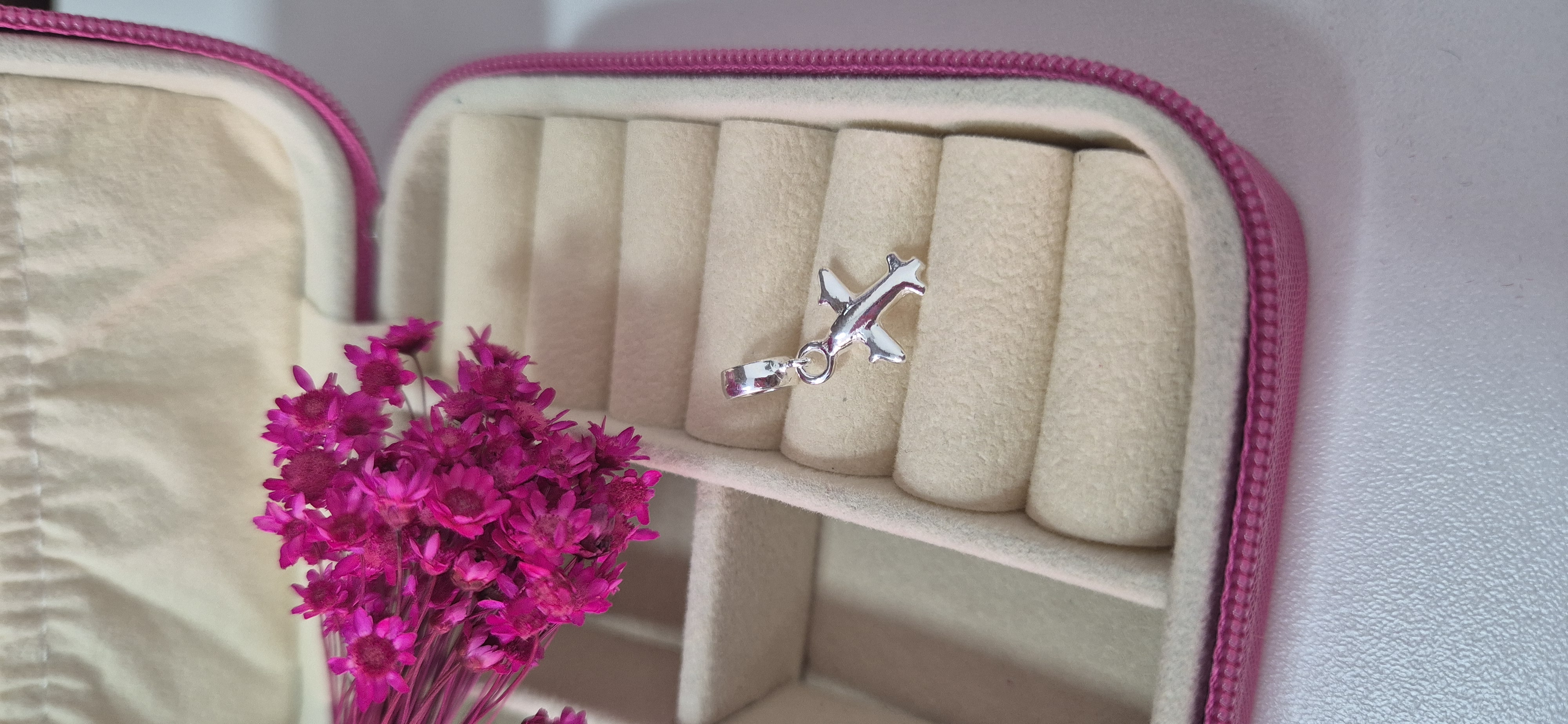 Berloque avião Prata 