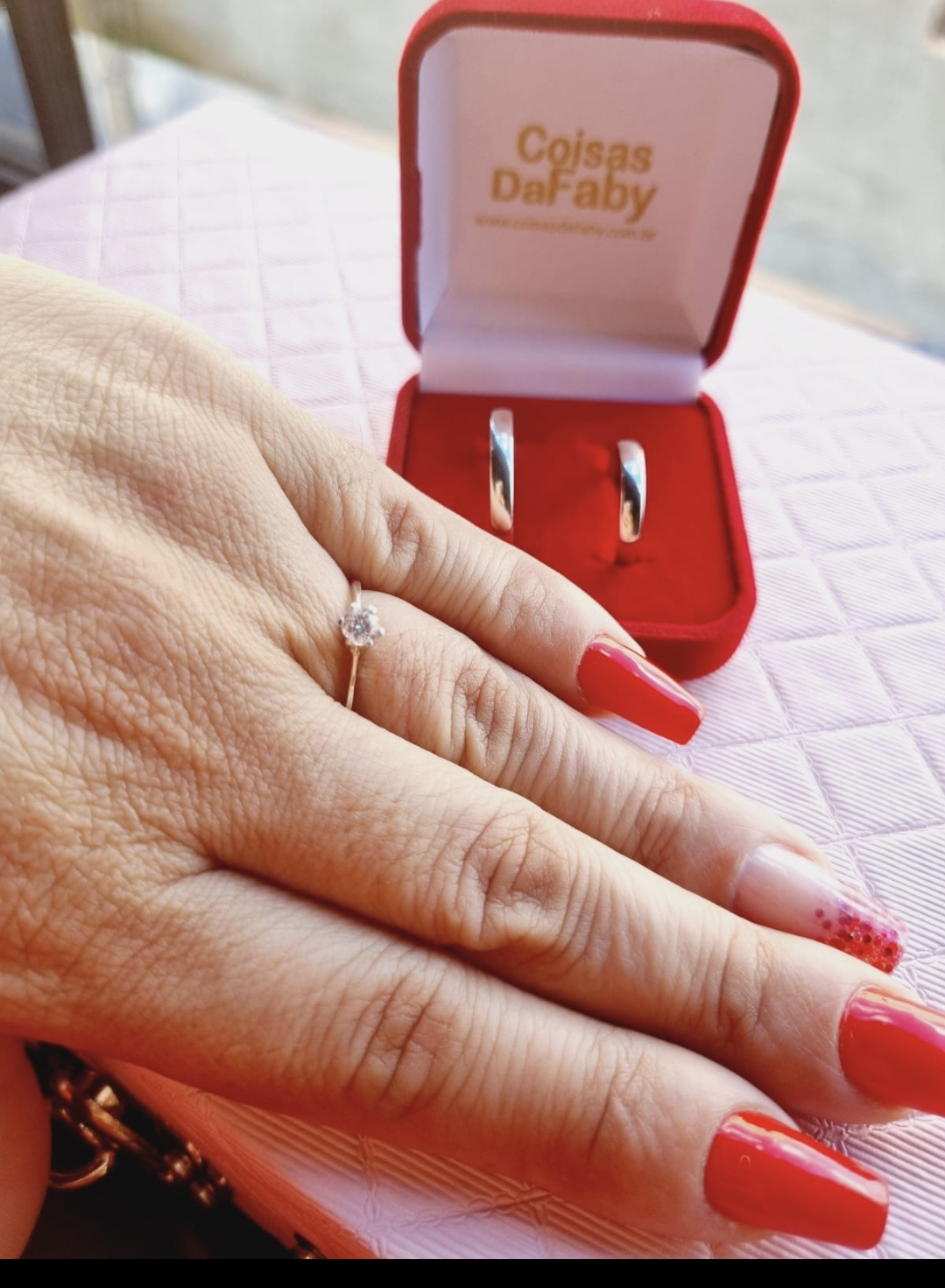 Anel Solitário Prata