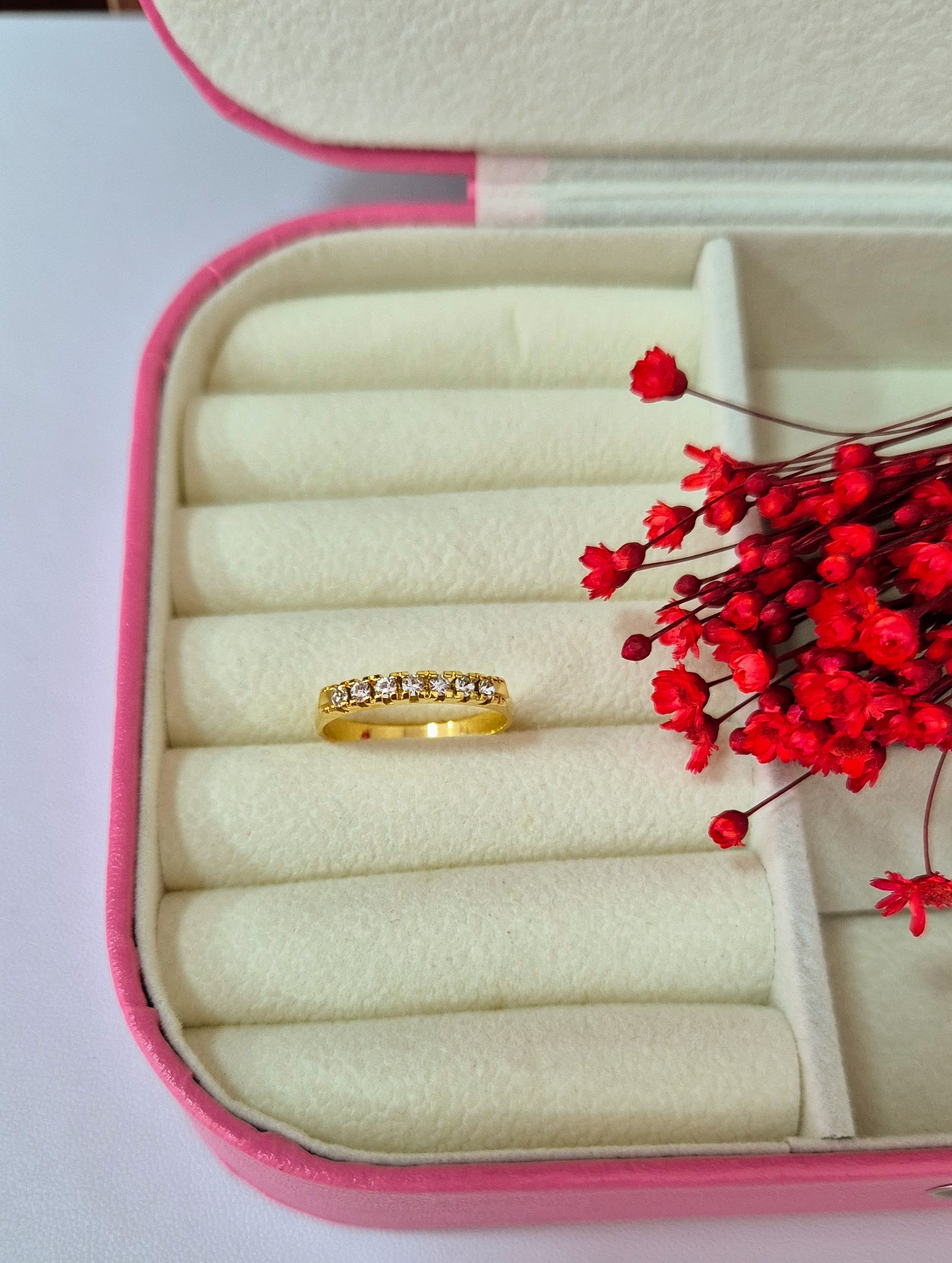 Anel meia aliança/ aparador 