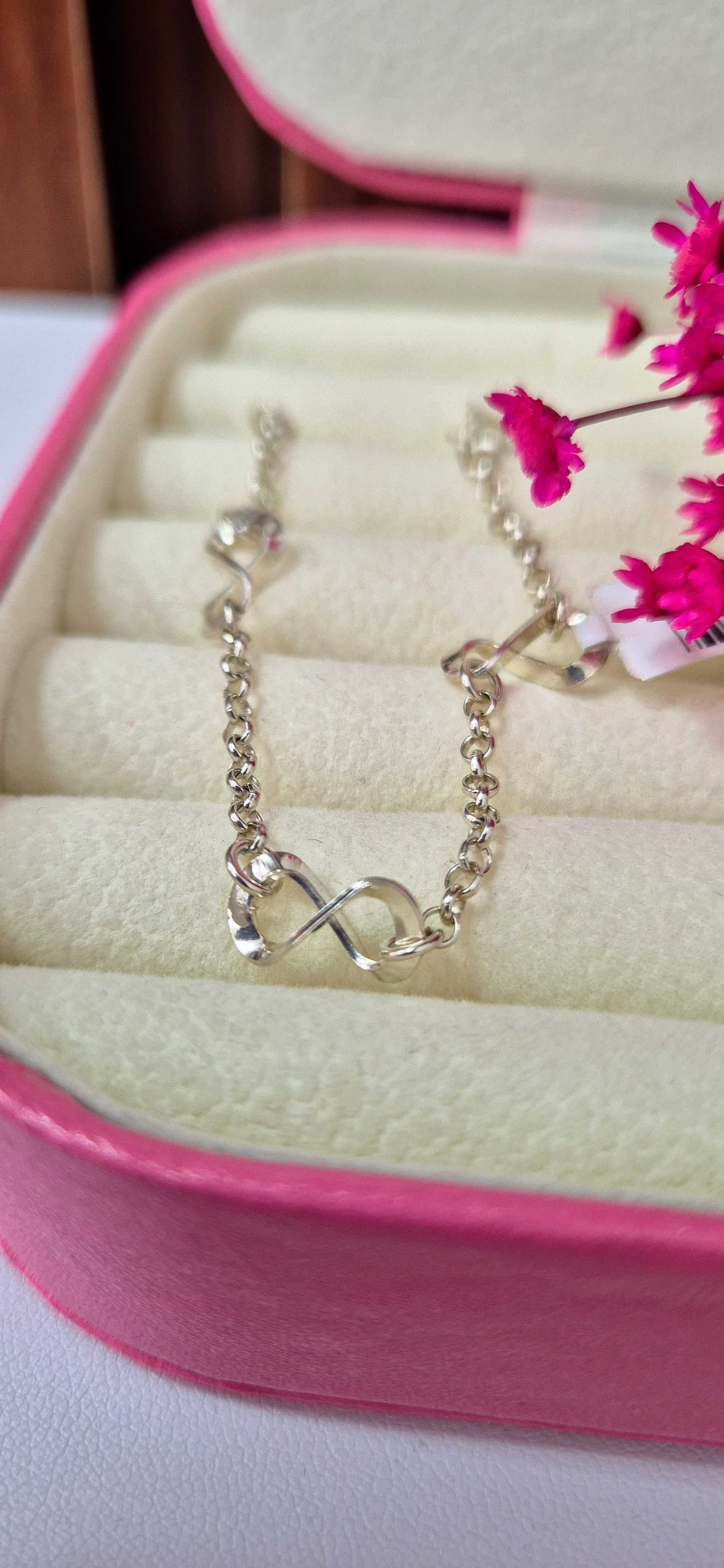 Pulseira lua/Infinito Prata 