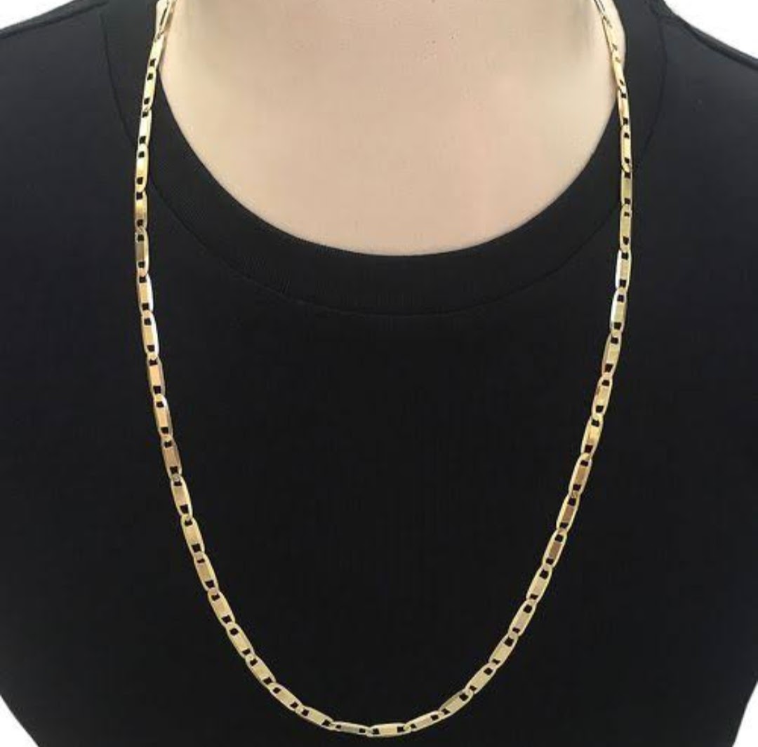 Corrente Piastrine Banhada 18k