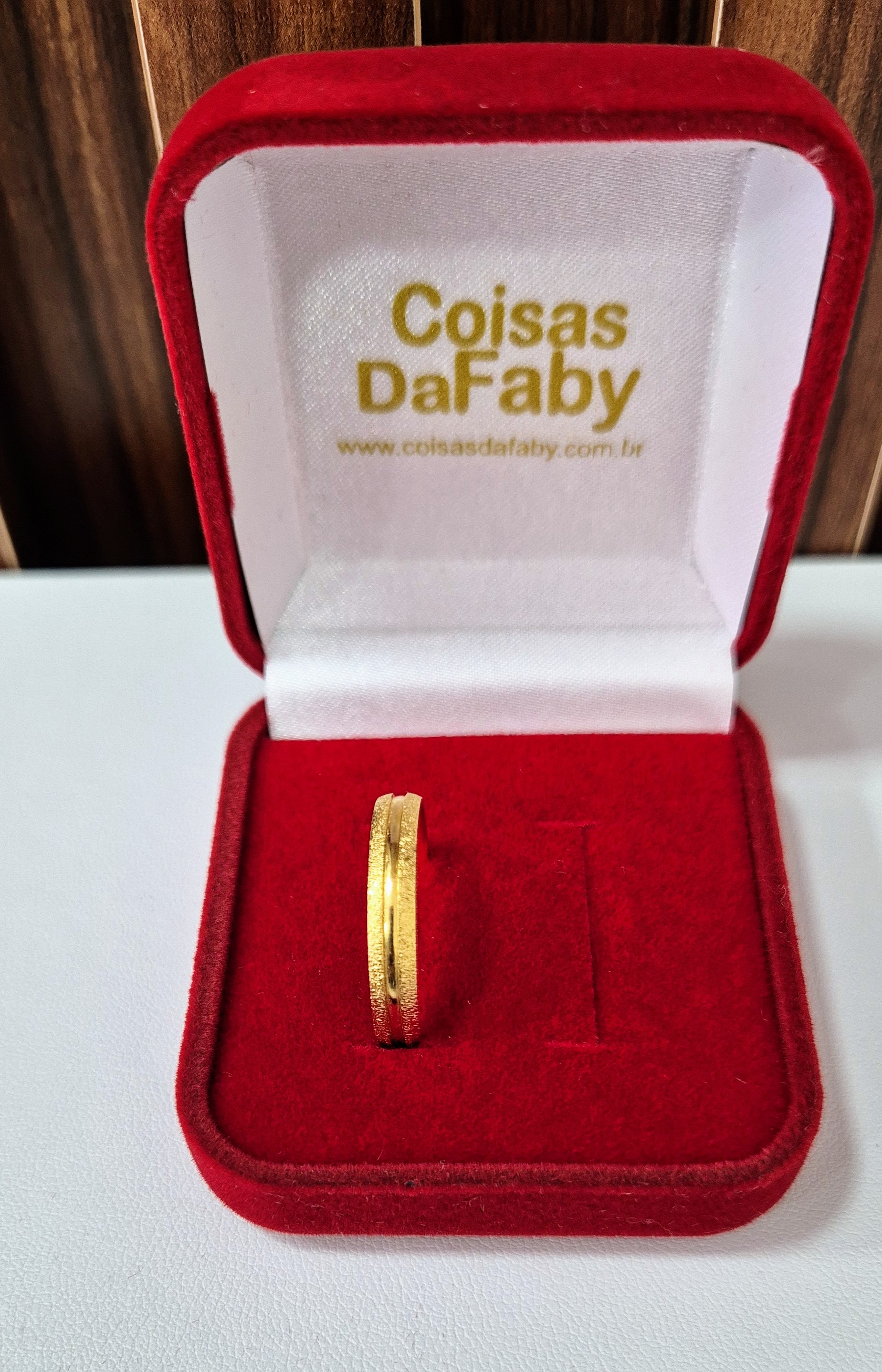 Aliança Diamantada fina 