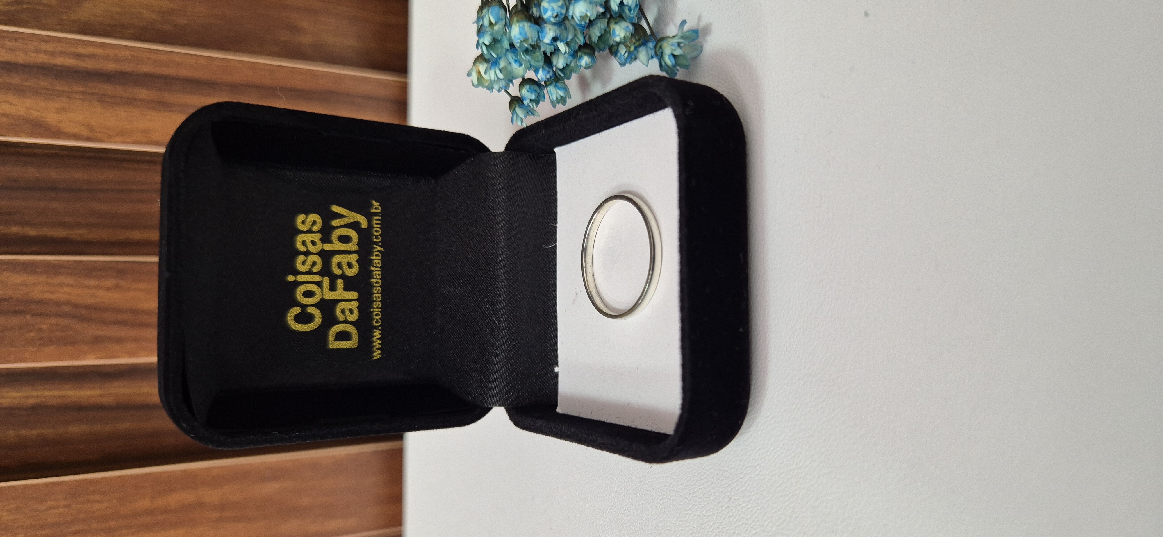  Aliança Prata Lisa Tradicional 