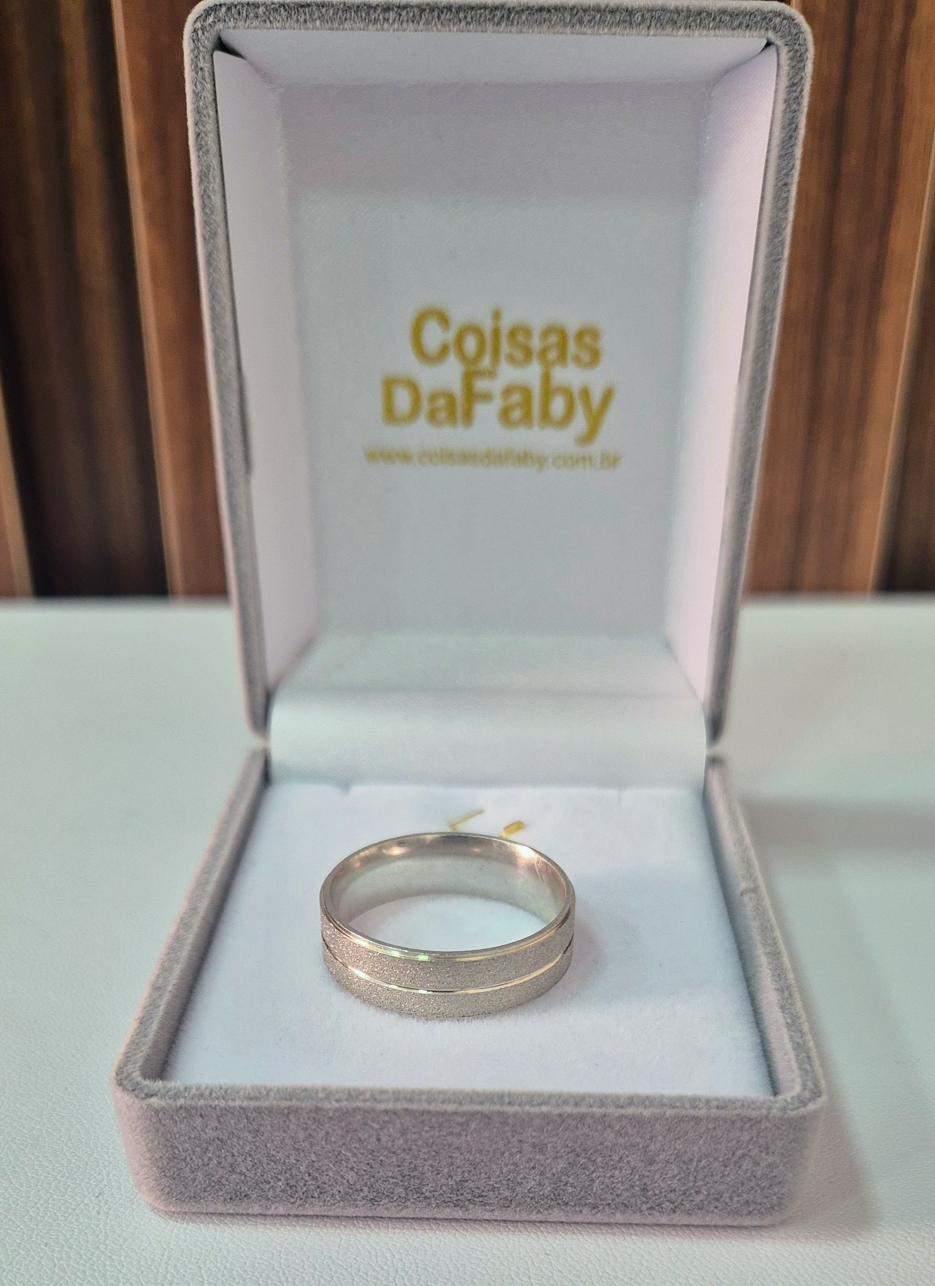 Aliança de Prata Diamantada 7mm