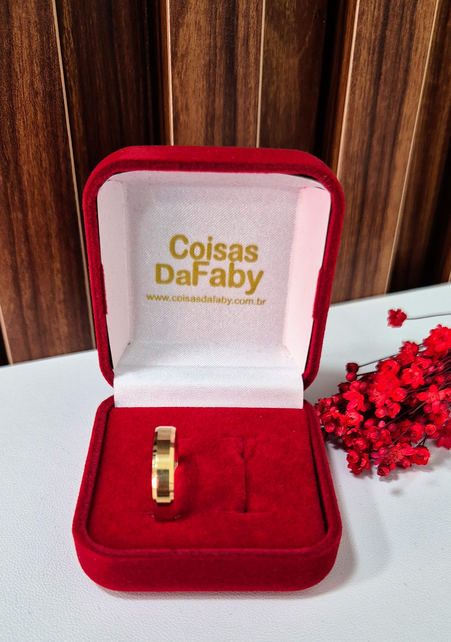 Aliança Banhada ouro 