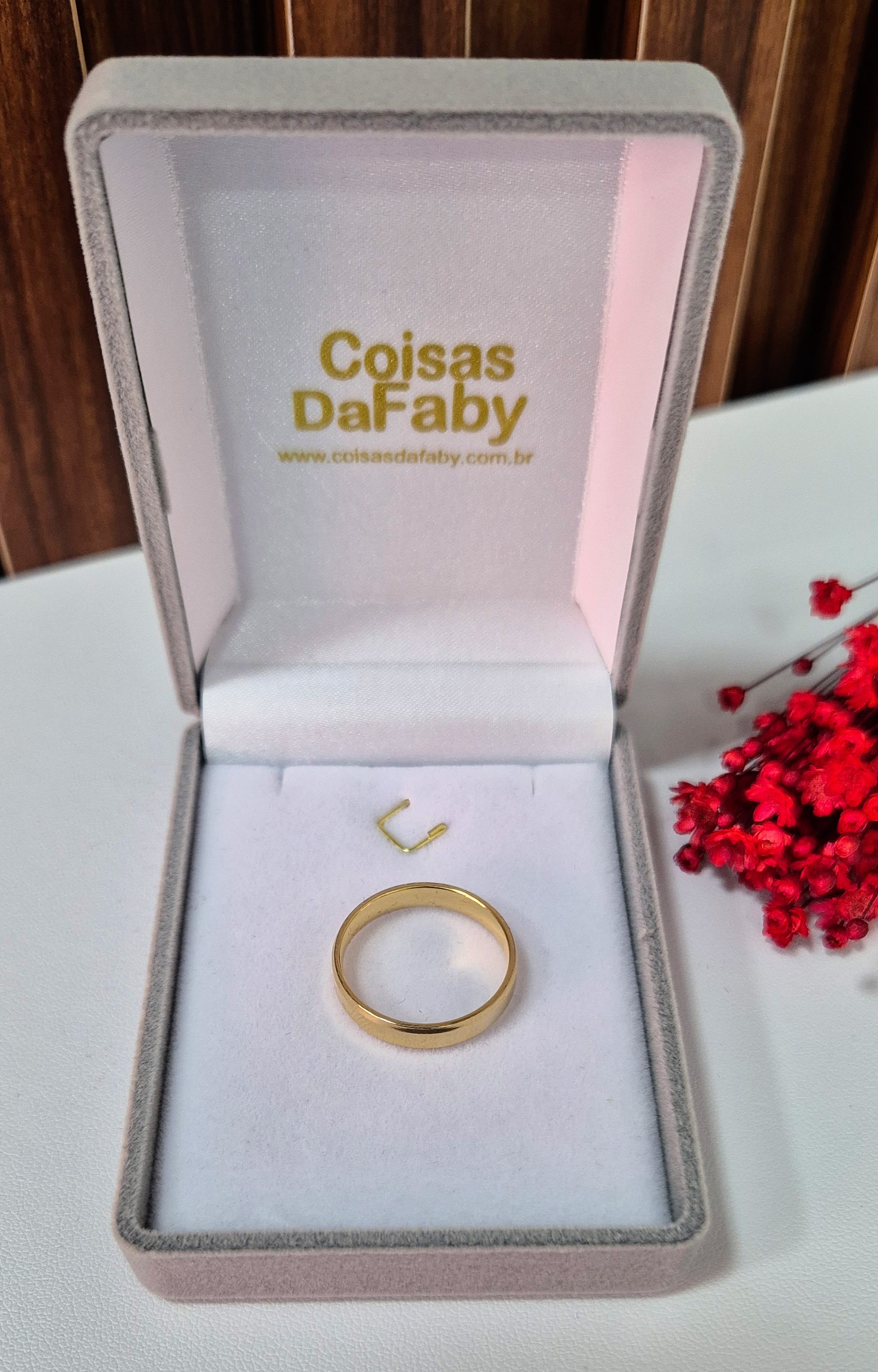 Aliança Banhada ouro 