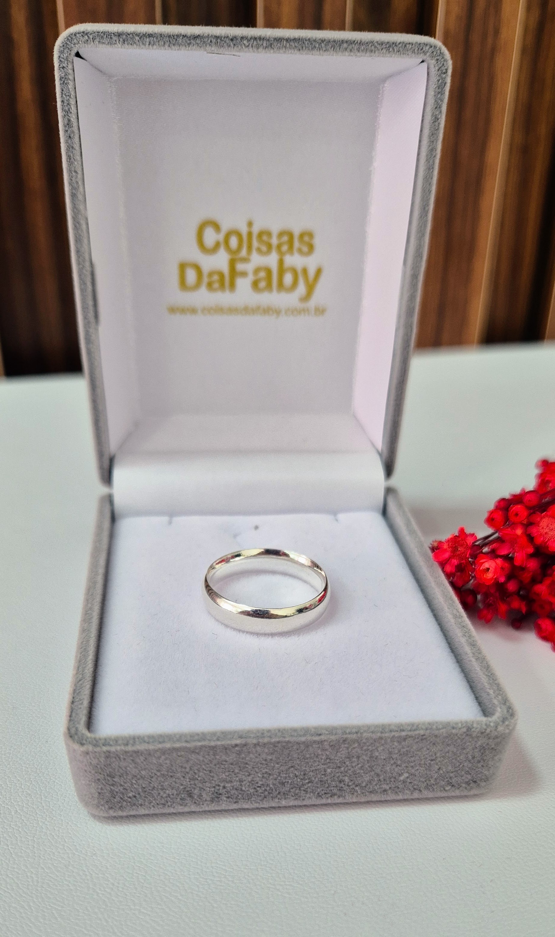 Aliança lisa Anatômica Arredondada