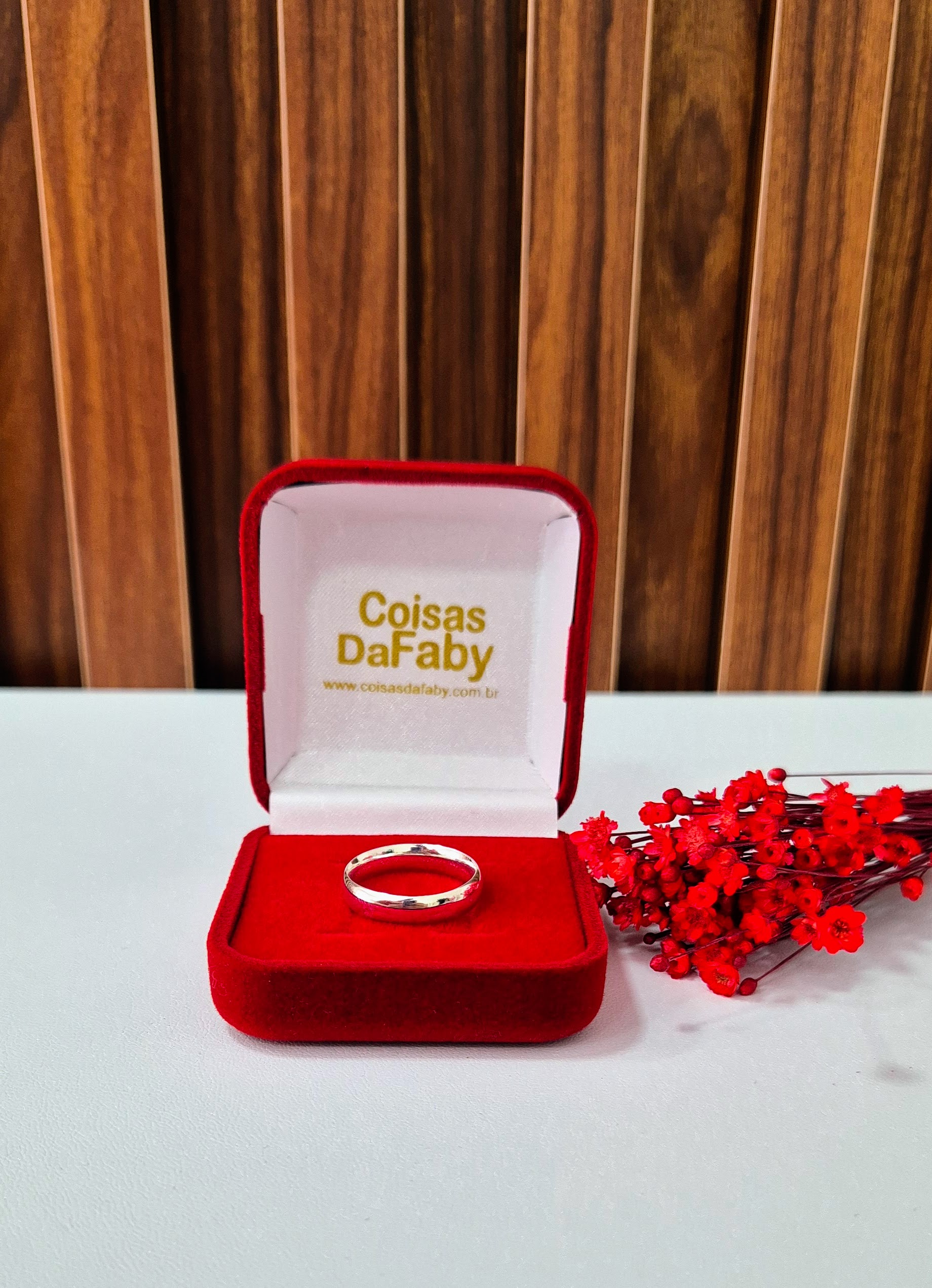 Aliança lisa Anatômica Arredondada 