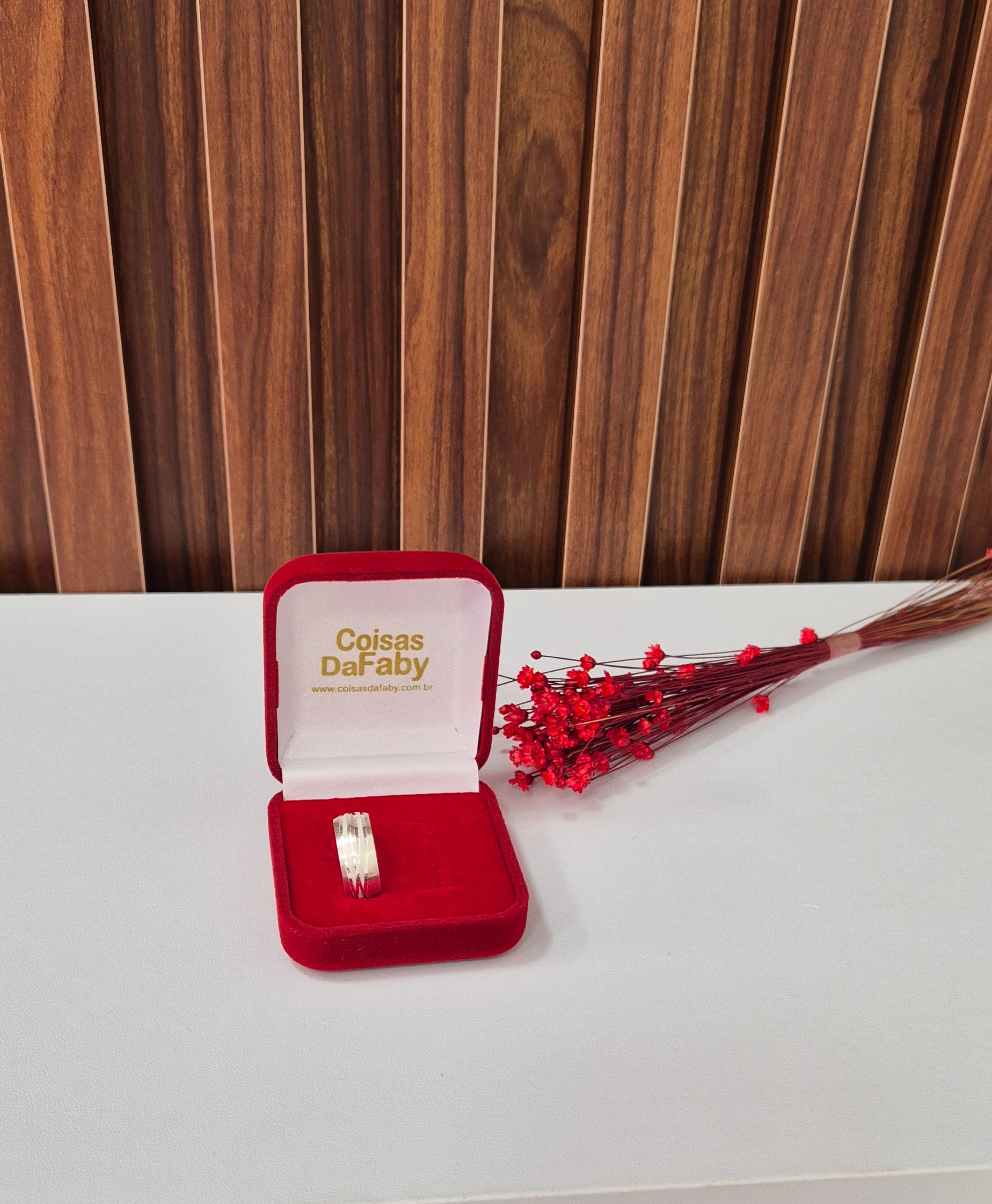 Aliança Grossa Prata 950