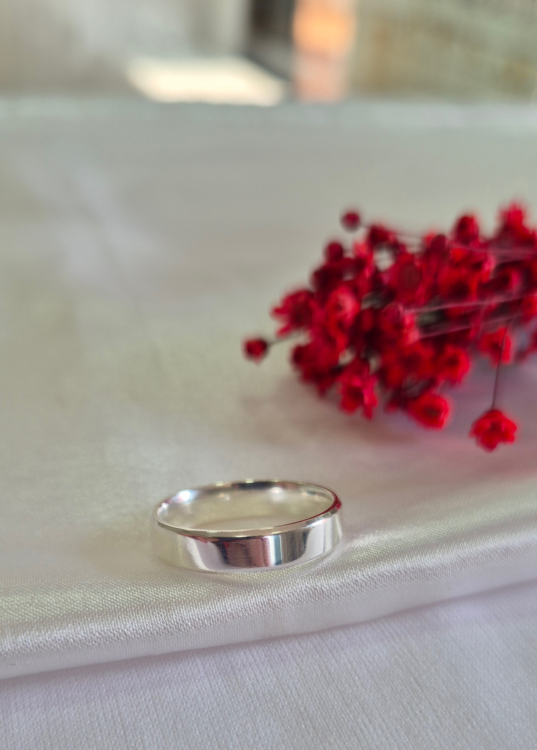 Aliança Prata Quadrada 